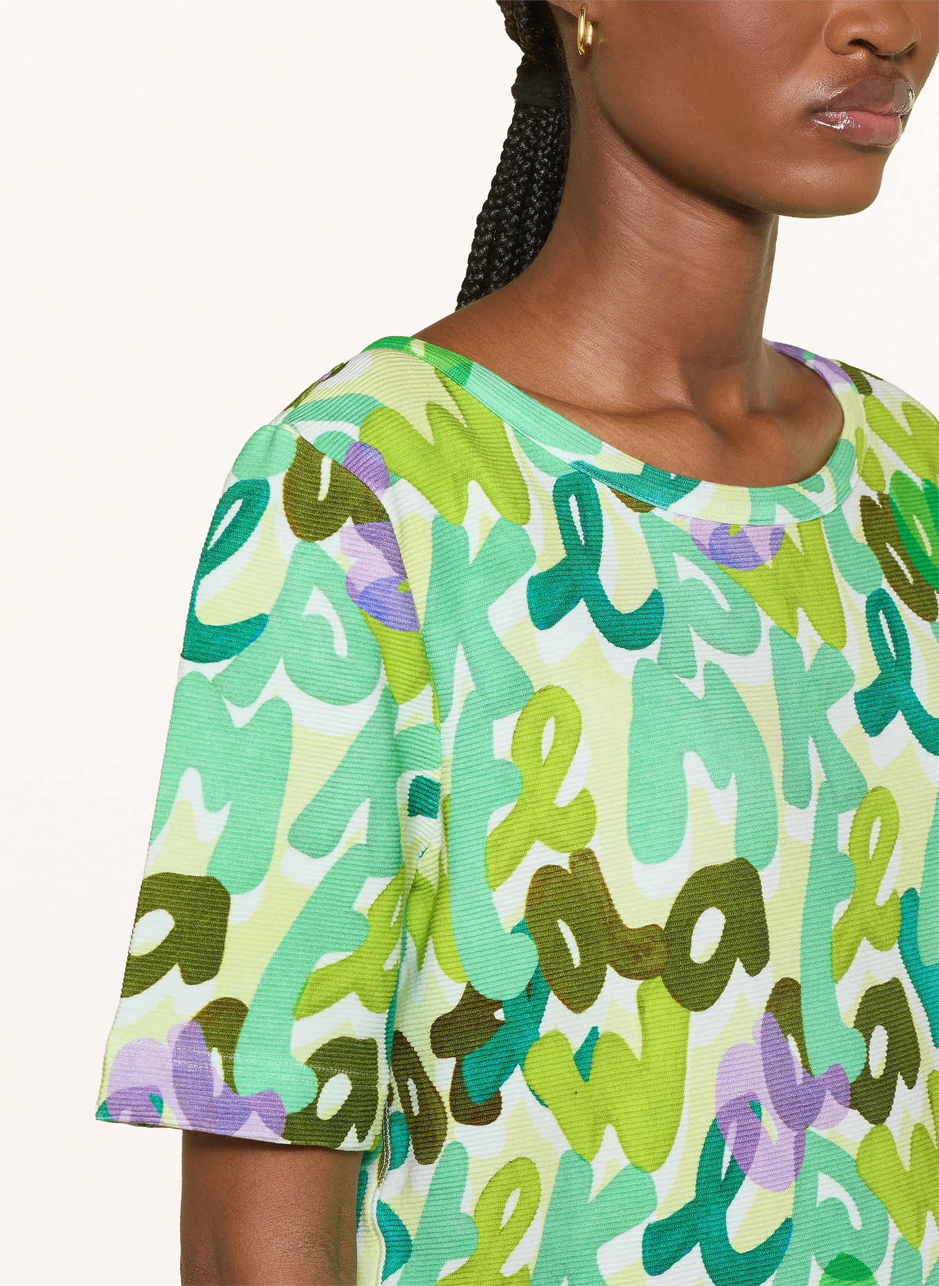 ZAÍDA koszulka: BIAŁY / LILA / MIĘTOWY