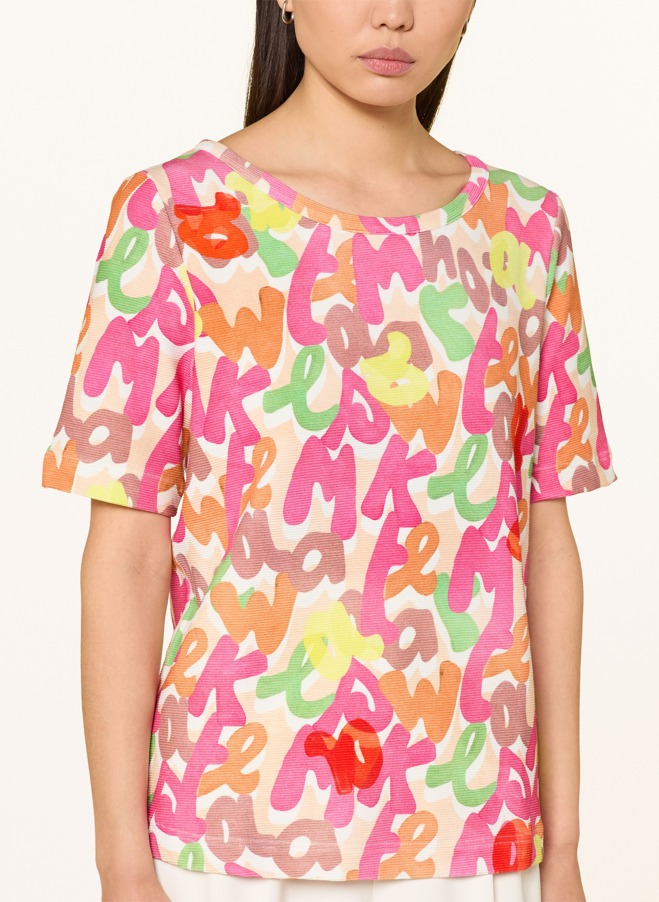 ZAÍDA T-shirt: BEIGE / PINK / YELLOW