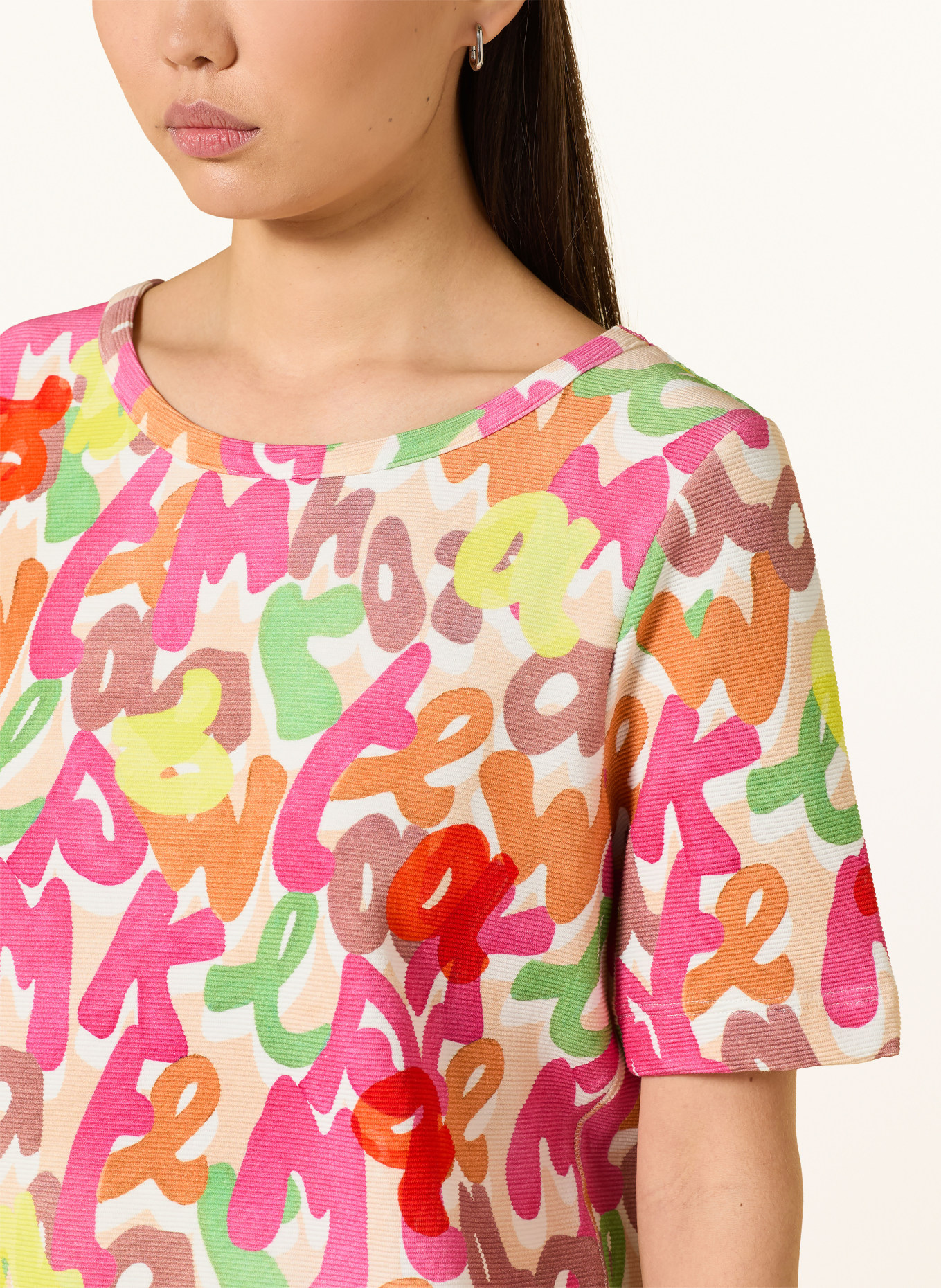 ZAÍDA T-shirt: BEIGE / PINK / YELLOW