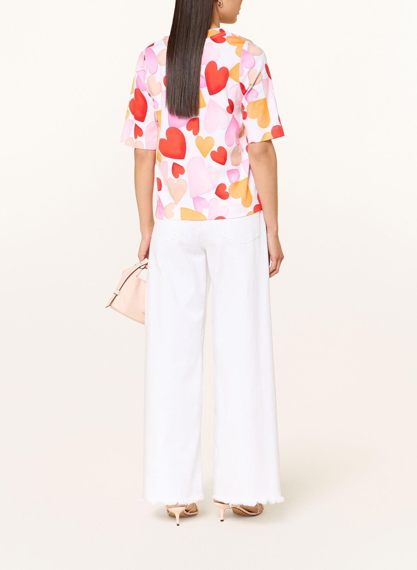 ZAÍDA T-Shirt: WEISS / ROSA / ORANGE