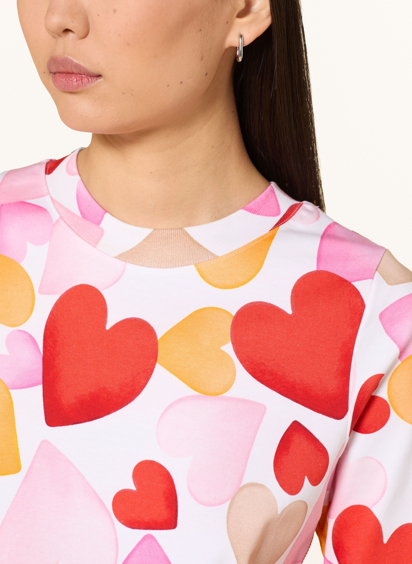 ZAÍDA T-Shirt: WEISS / ROSA / ORANGE