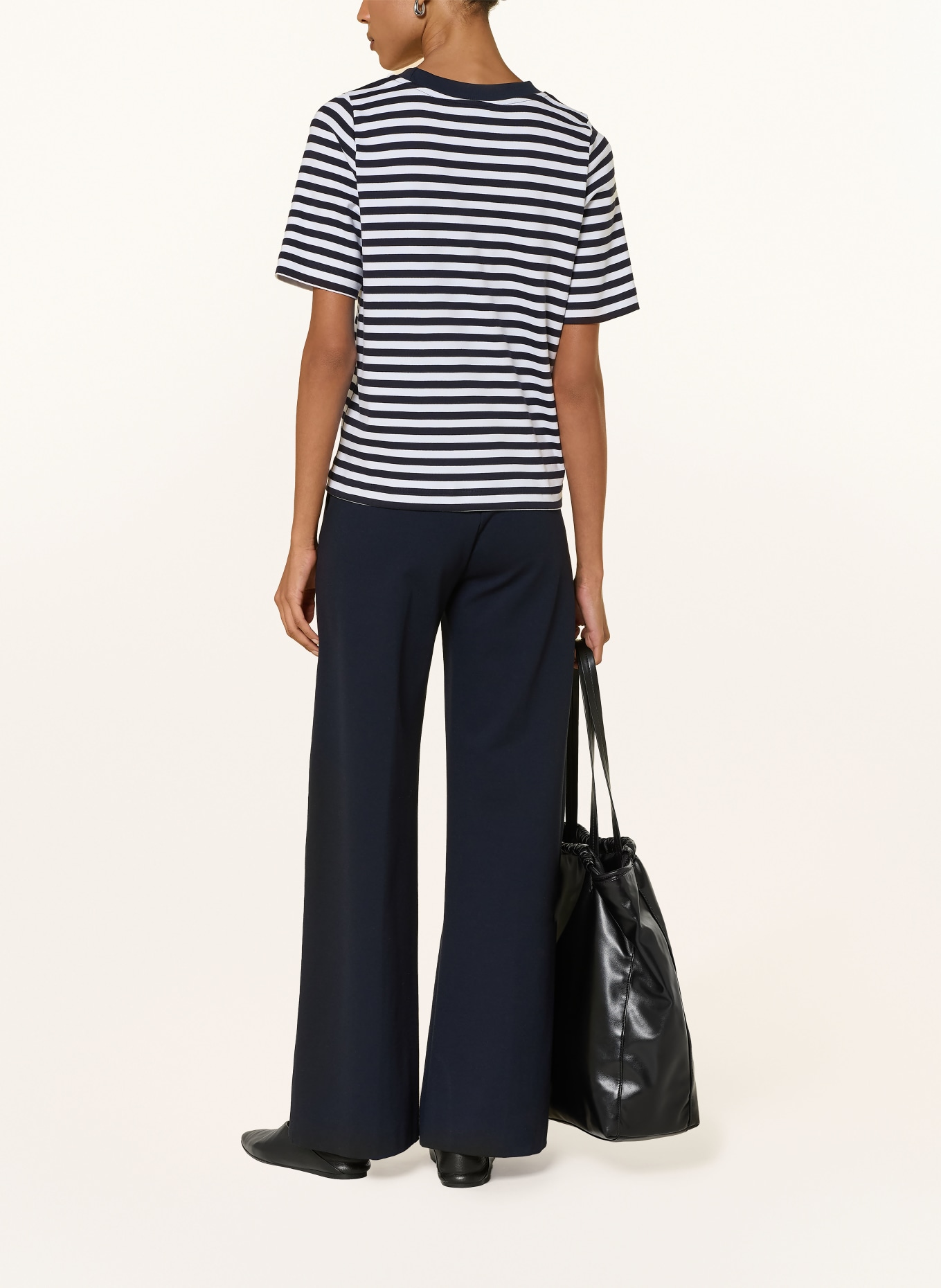 ZAÍDA T-shirt: BLEU FONCÉ / BLANC