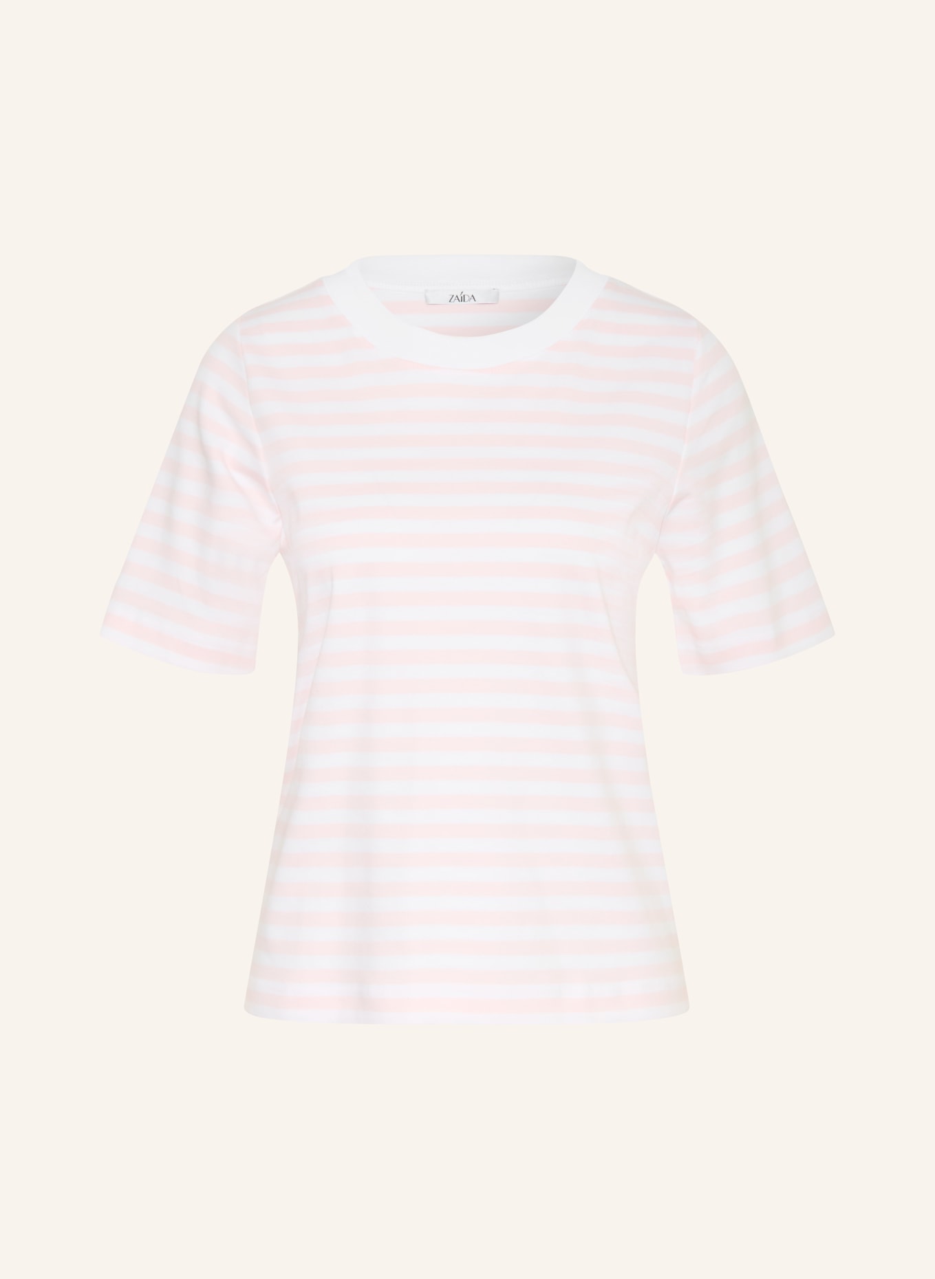 ZAÍDA T-shirt: ROSE CLAIR / BLANC