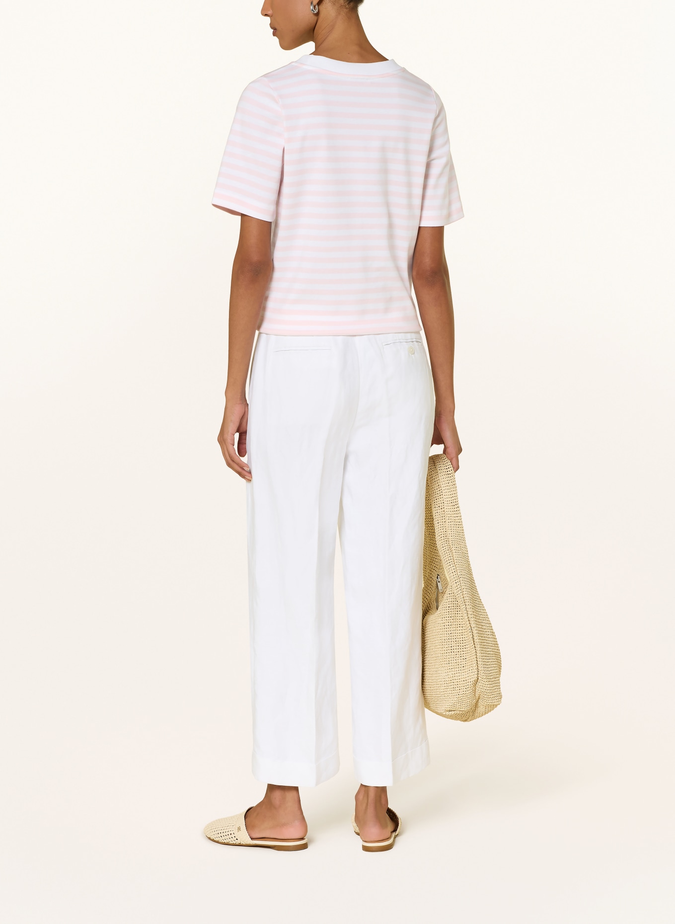 ZAÍDA T-shirt: ROSE CLAIR / BLANC