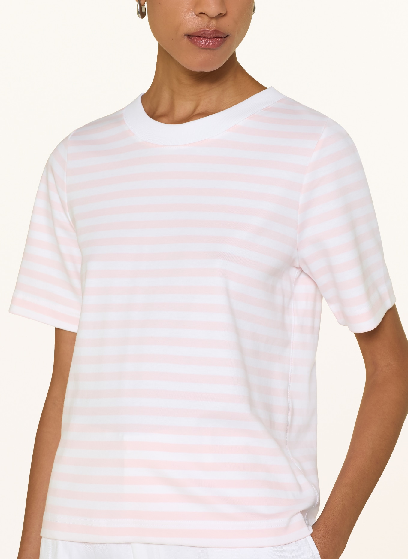 ZAÍDA T-shirt: ROSE CLAIR / BLANC