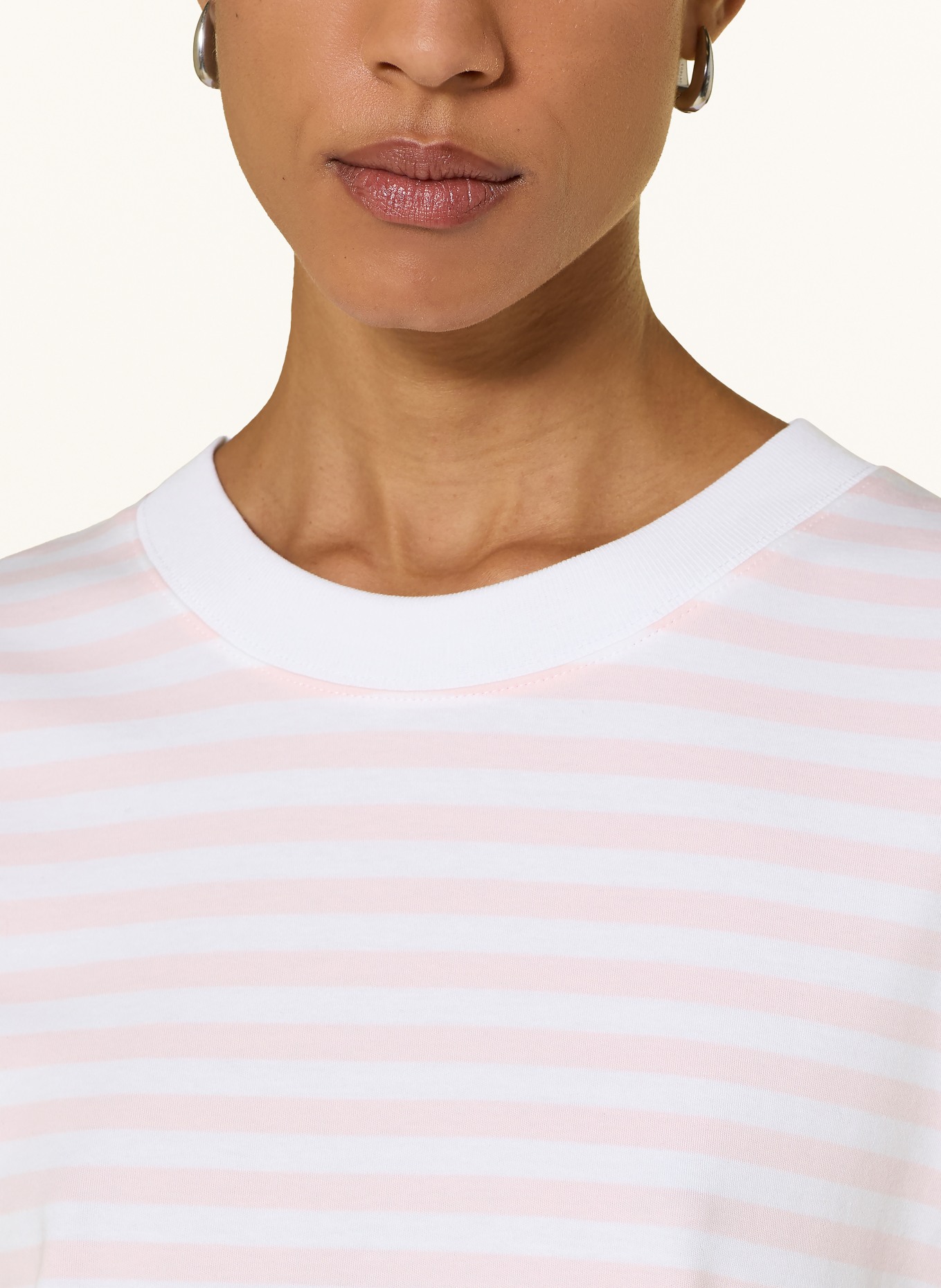 ZAÍDA T-shirt: ROSE CLAIR / BLANC