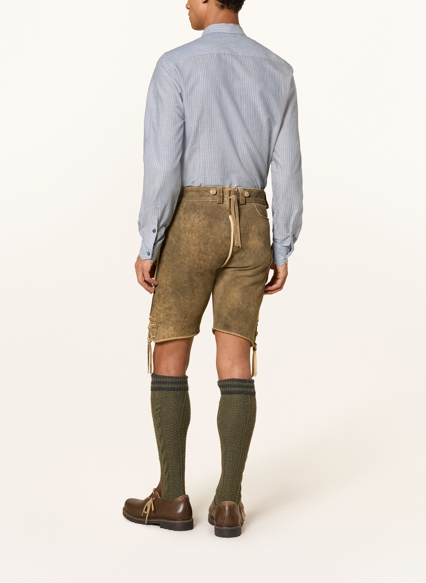 Grasegger Trachtenhemd KISSING Regular Fit: BLAU / WEISS