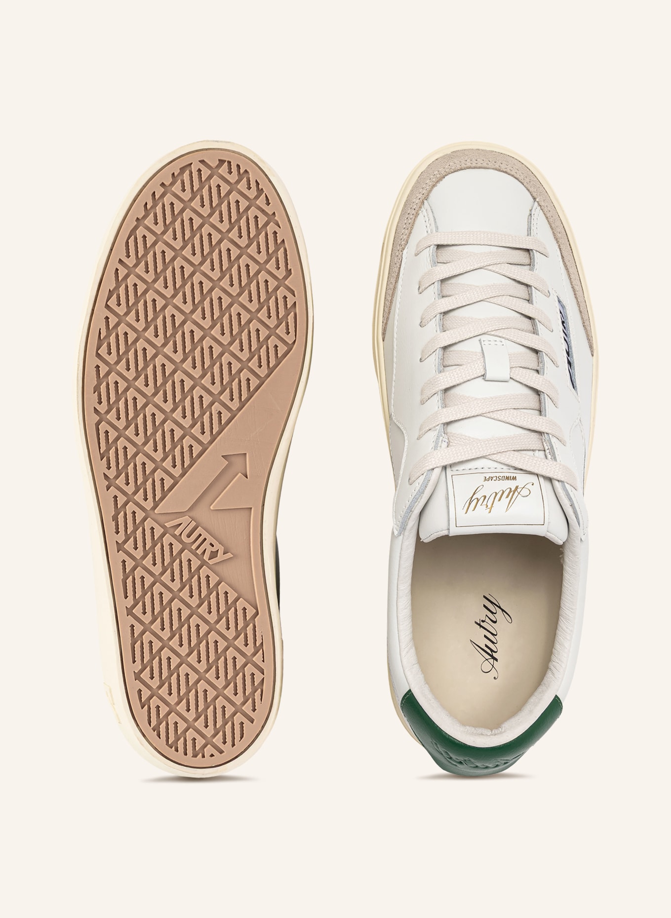 AUTRY Sneaker WINDSCAPE: CREME / BEIGE / GRÜN