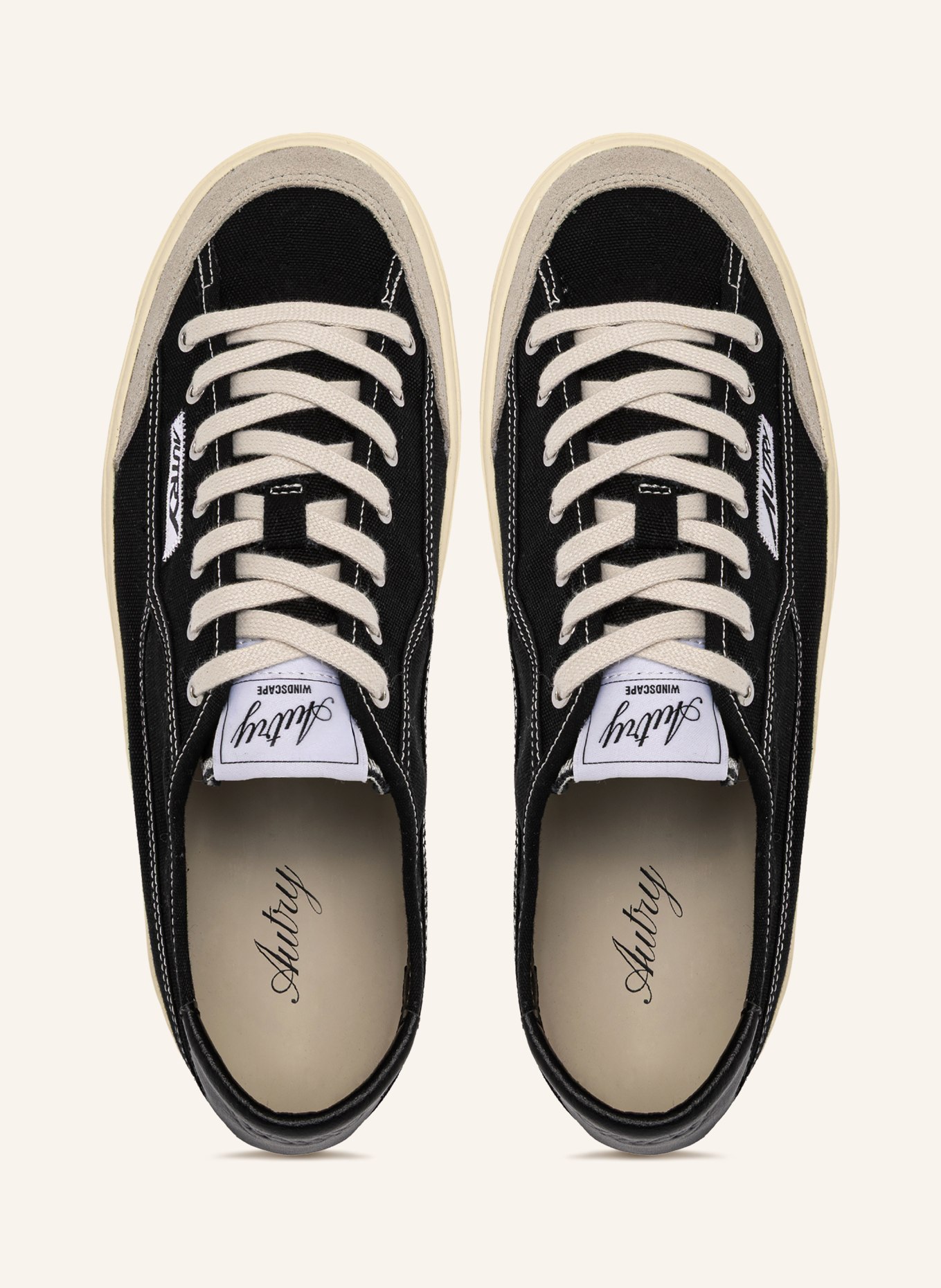 AUTRY Baskets WINDSCAPE LOW: NOIR / BEIGE / BLANC