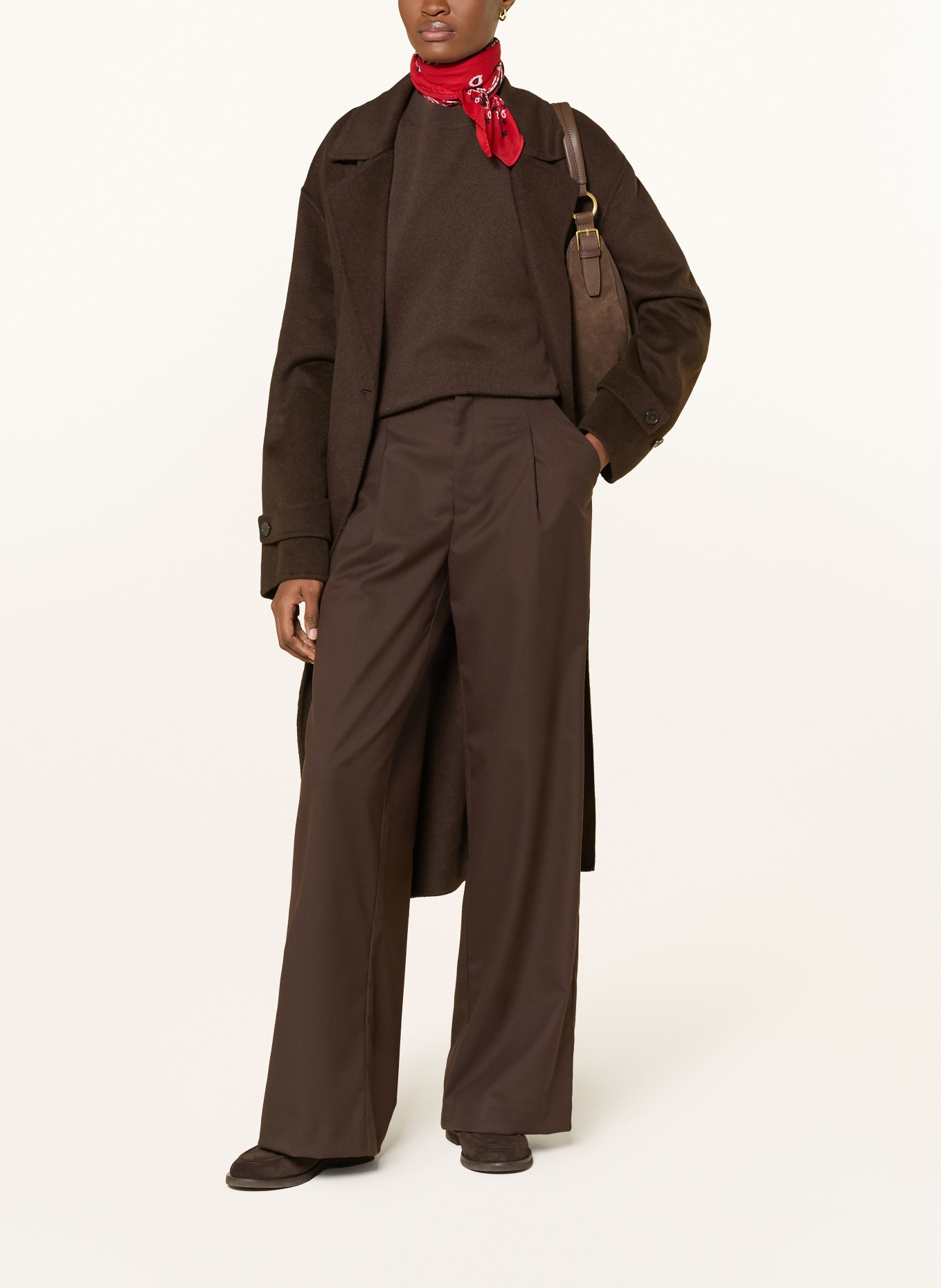 darling harbour Cashmere sweater: DARK BROWN