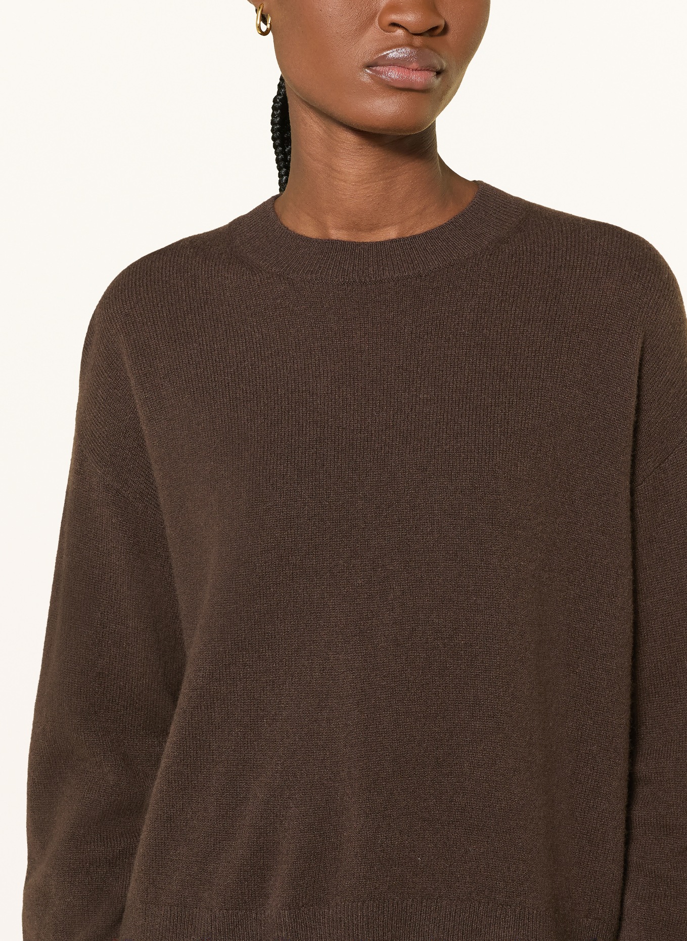 darling harbour Cashmere sweater: DARK BROWN