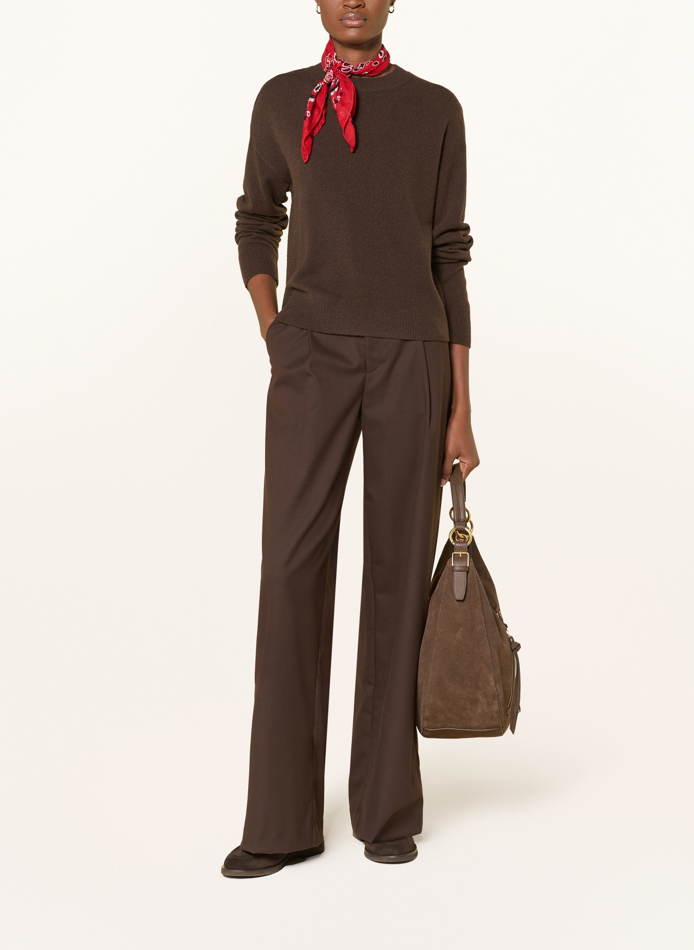 darling harbour Cashmere sweater: DARK BROWN