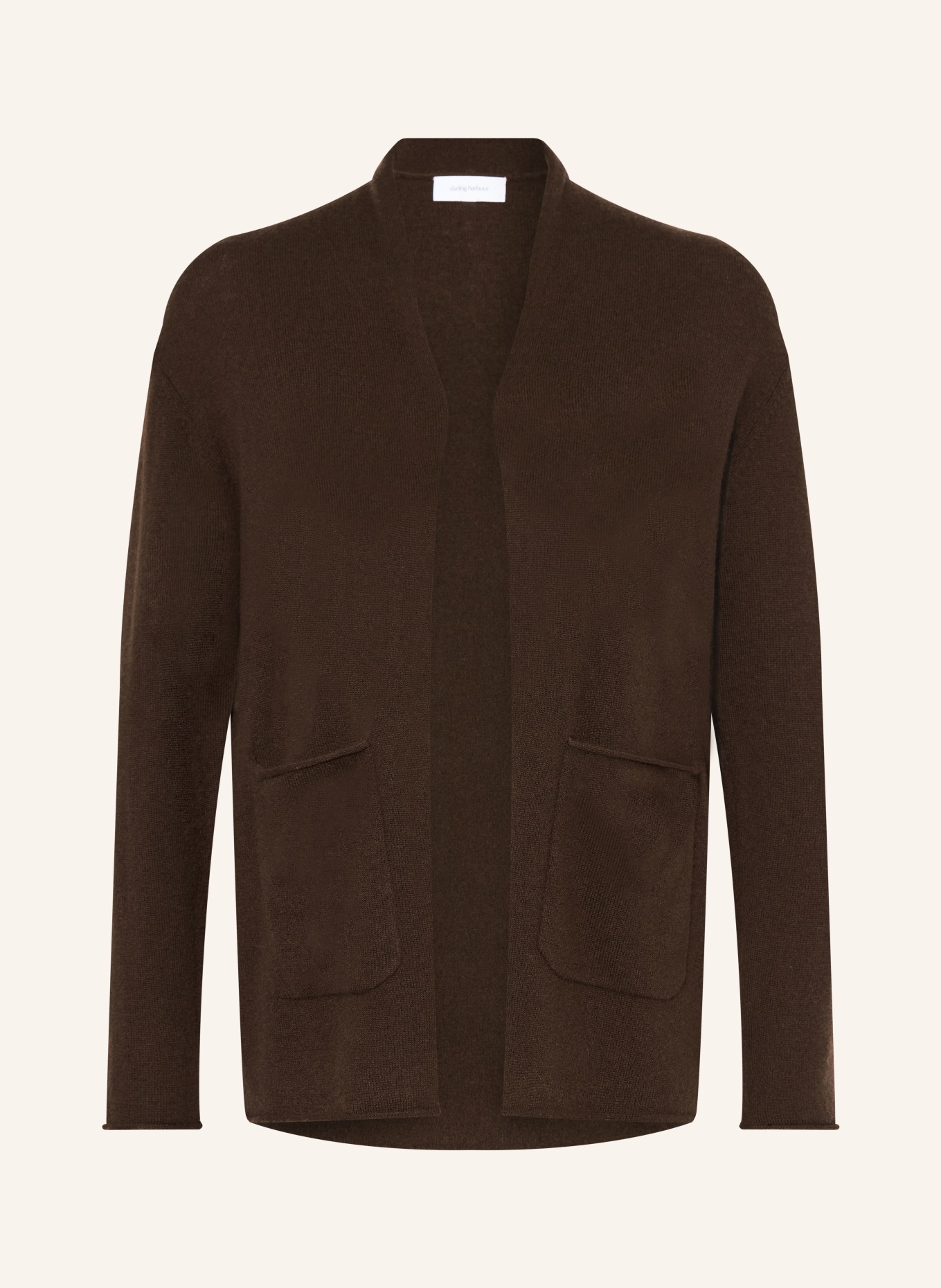 darling harbour Strickhülle aus Cashmere: DARK BROWN