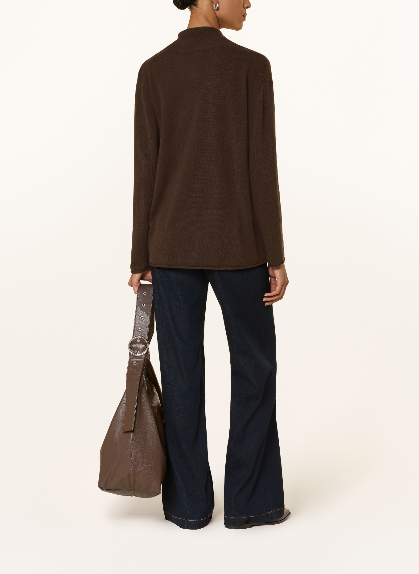 darling harbour Strickhülle aus Cashmere: DARK BROWN