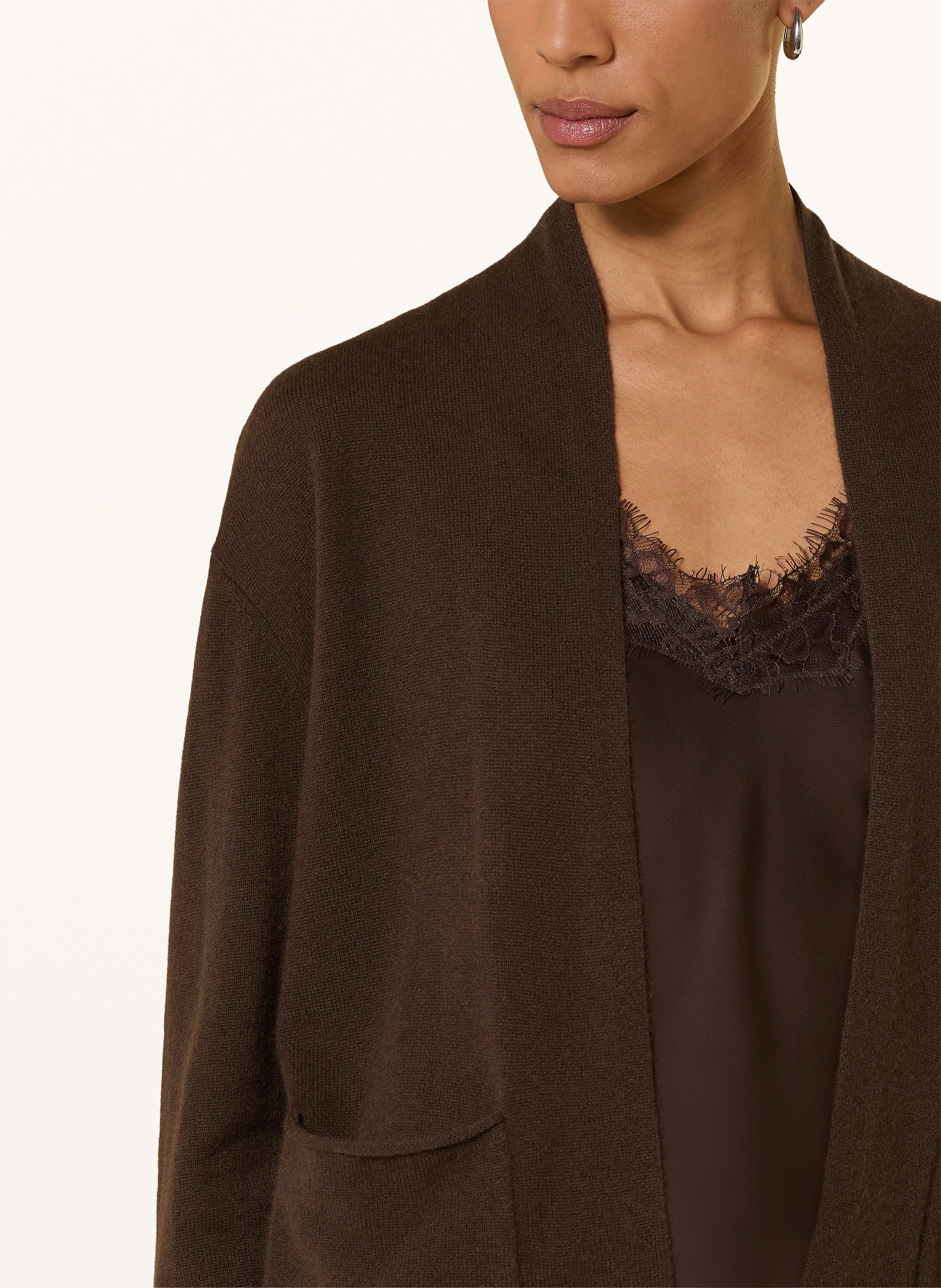 darling harbour Strickhülle aus Cashmere: DARK BROWN