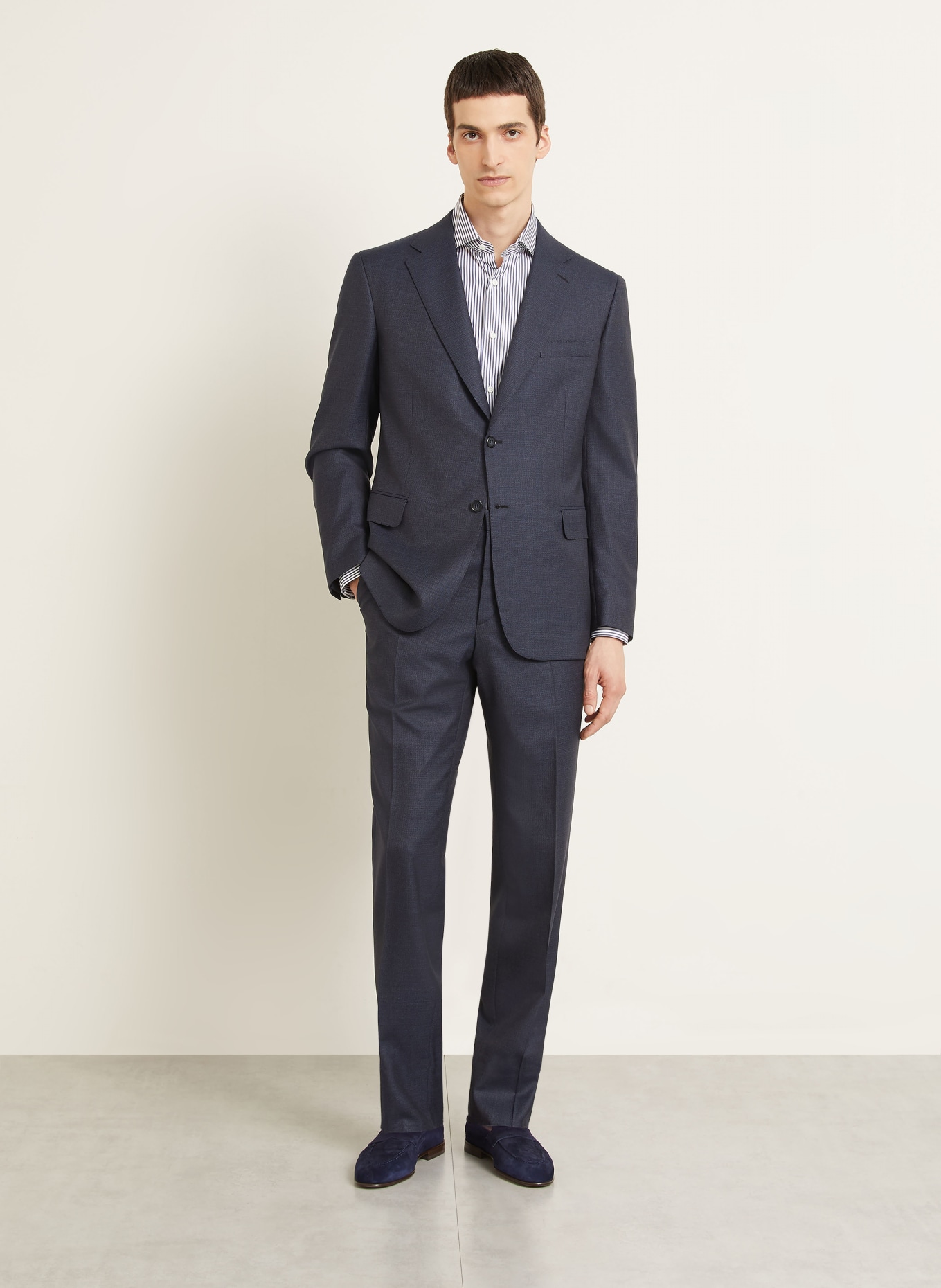 Brioni Anzug TREVI Slim Fit: DUNKELBLAU