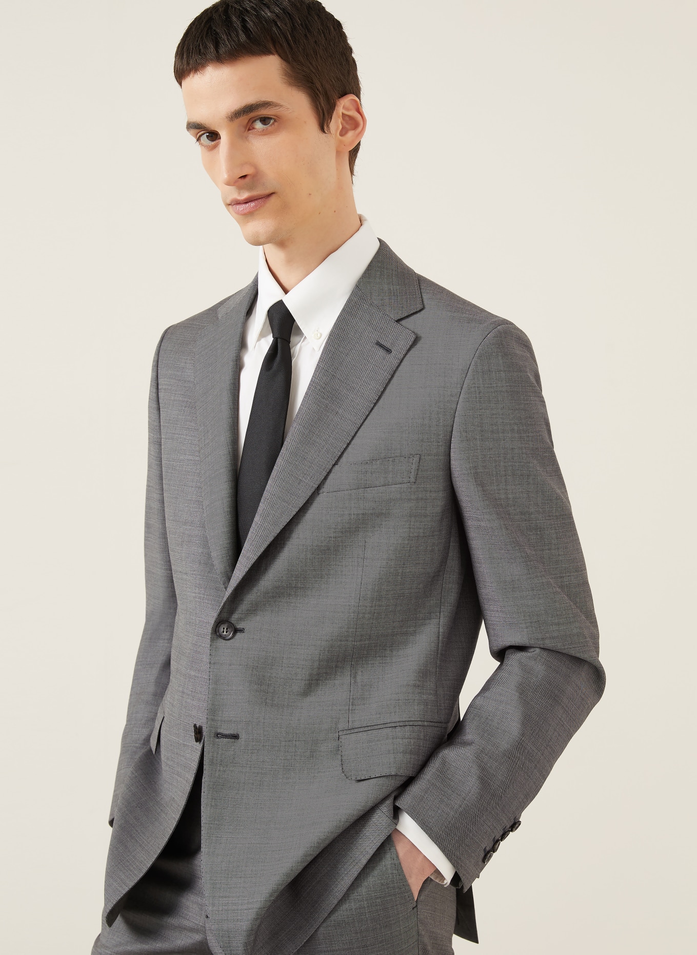 Brioni Garnitur TREVI o kroju slim fit: SZARY