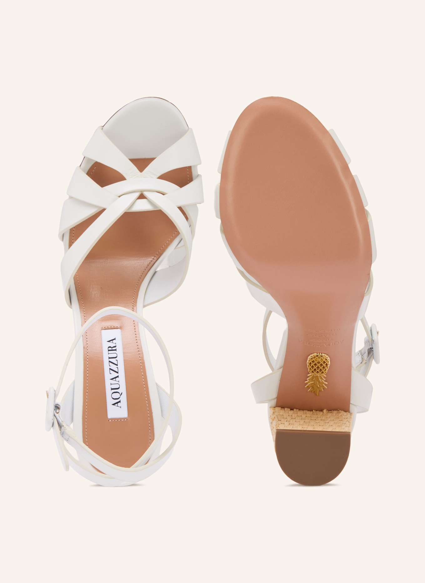 AQUAZZURA Sandaaltjes COPACABANA: ECRU