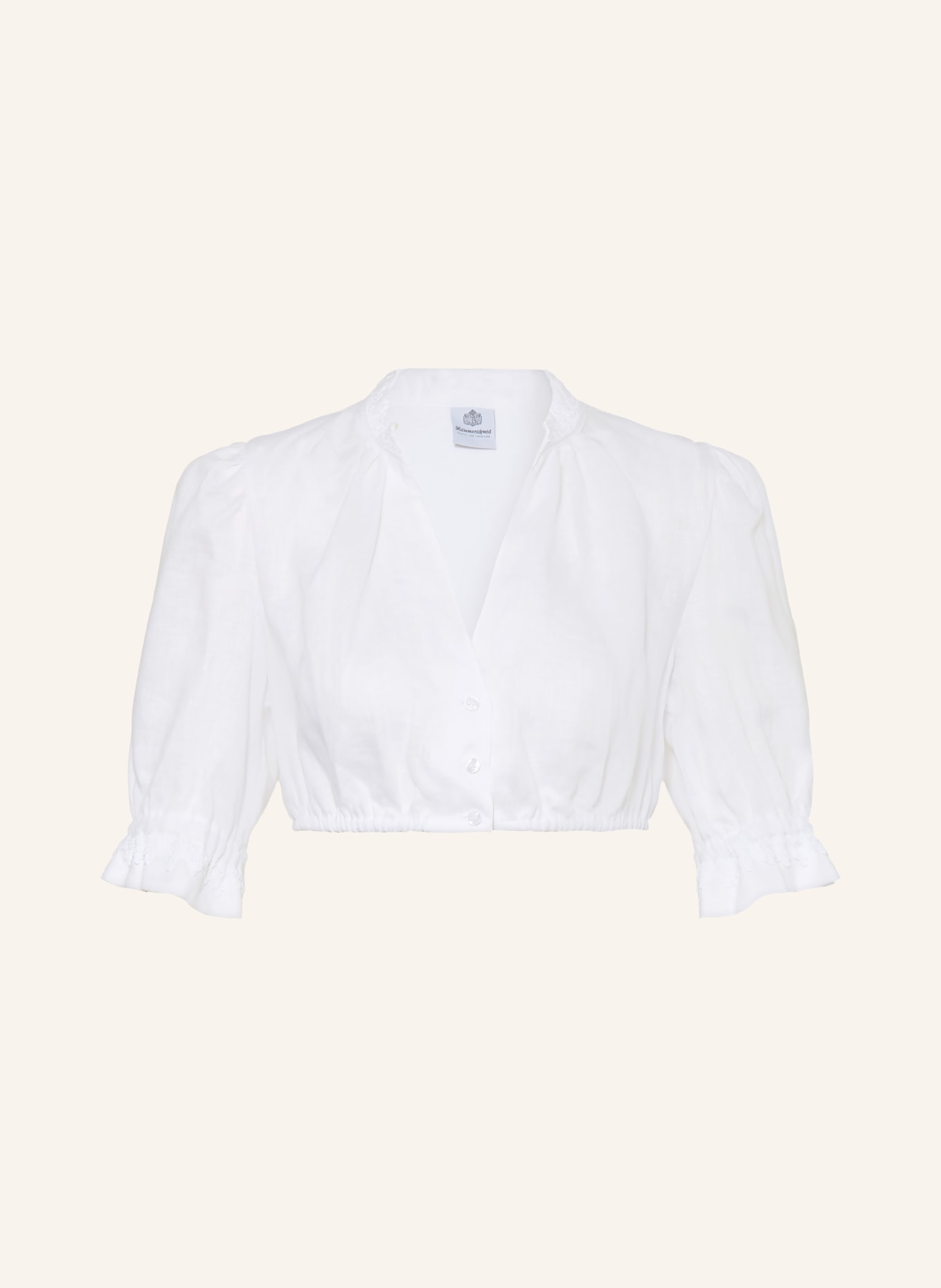 Hammerschmid Bluzka dirndl ANKE z lnu: BIAŁY