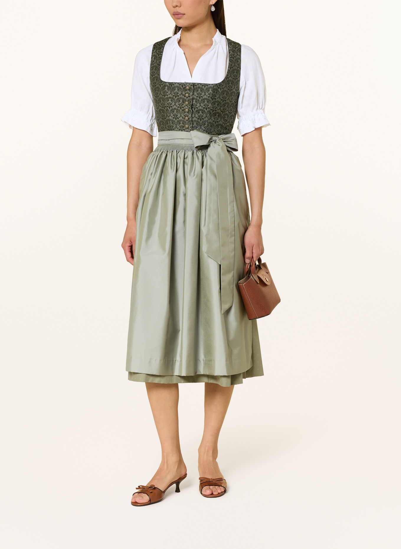 Hammerschmid Bluzka dirndl ANKE z lnu: BIAŁY