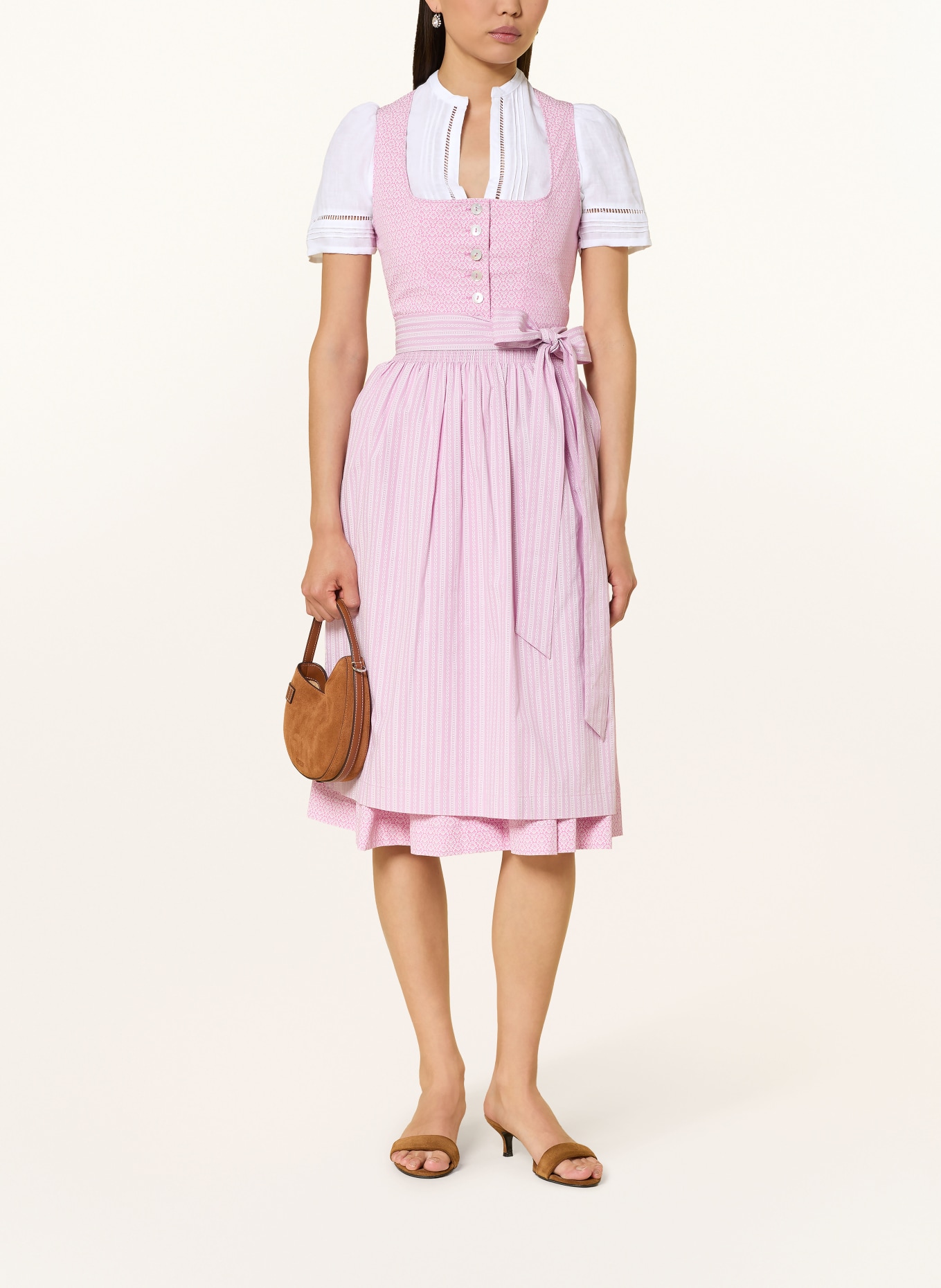 Hammerschmid Bluzka dirndl BARBARA z lnu: BIAŁY