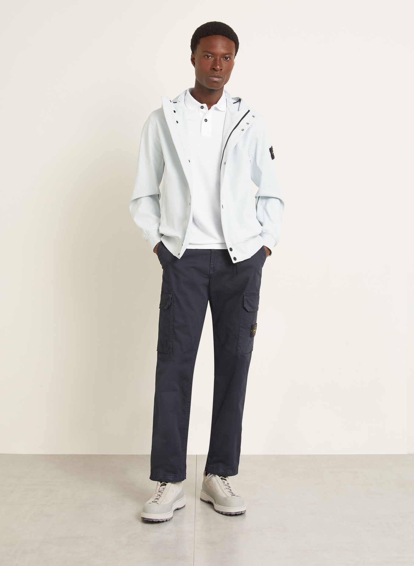 STONE ISLAND Cargohose Regular Fit: DUNKELBLAU