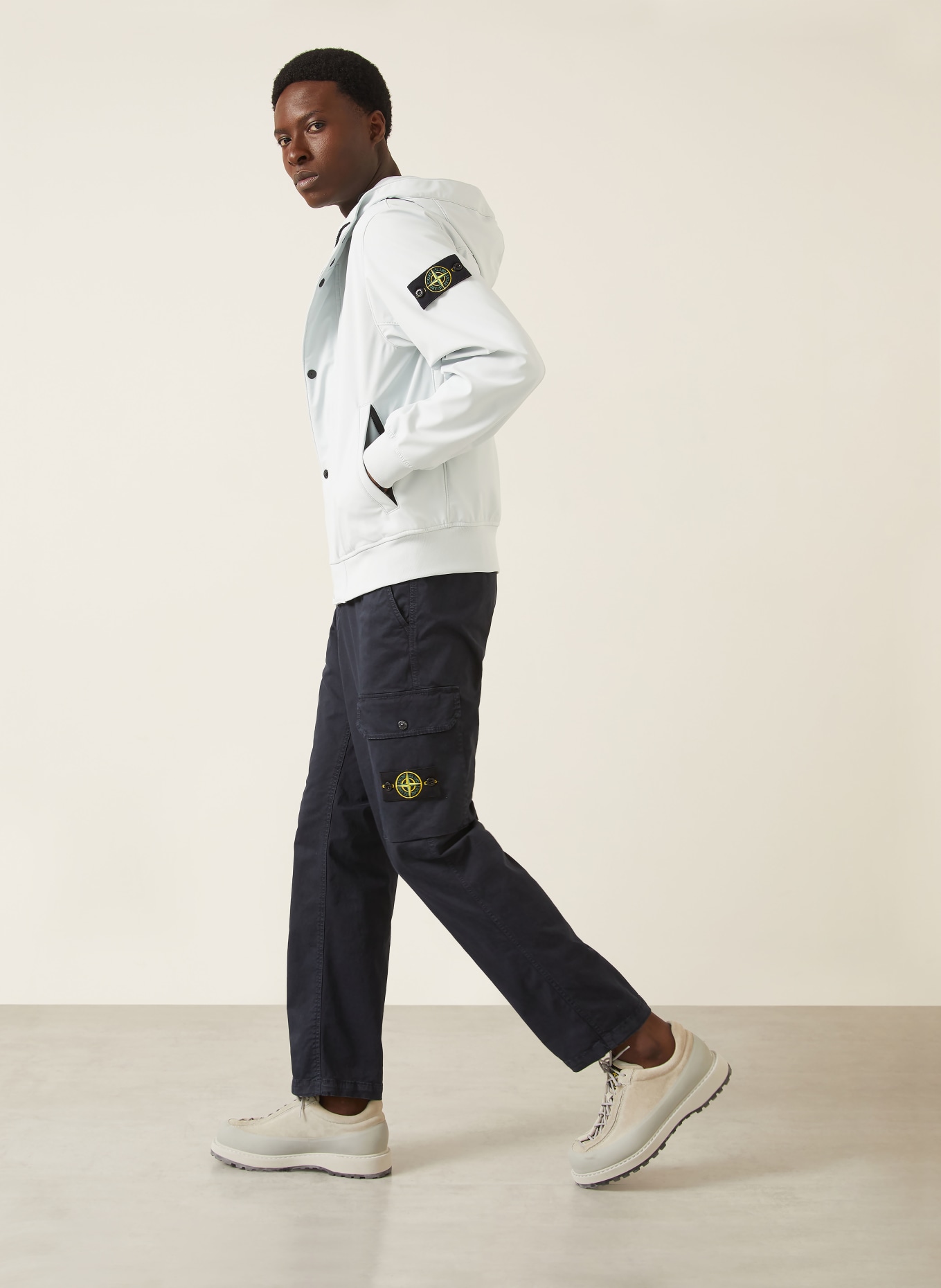 STONE ISLAND Cargohose Regular Fit: DUNKELBLAU