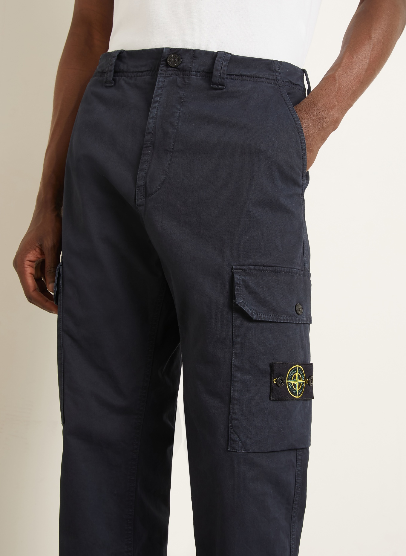 STONE ISLAND Cargohose Regular Fit: DUNKELBLAU