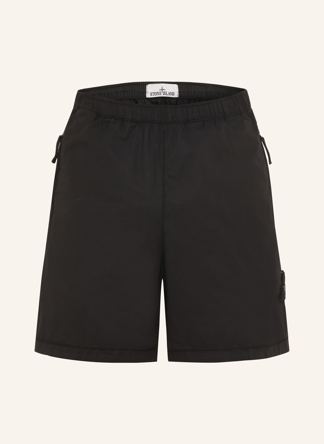 STONE ISLAND Shorts: SCHWARZ