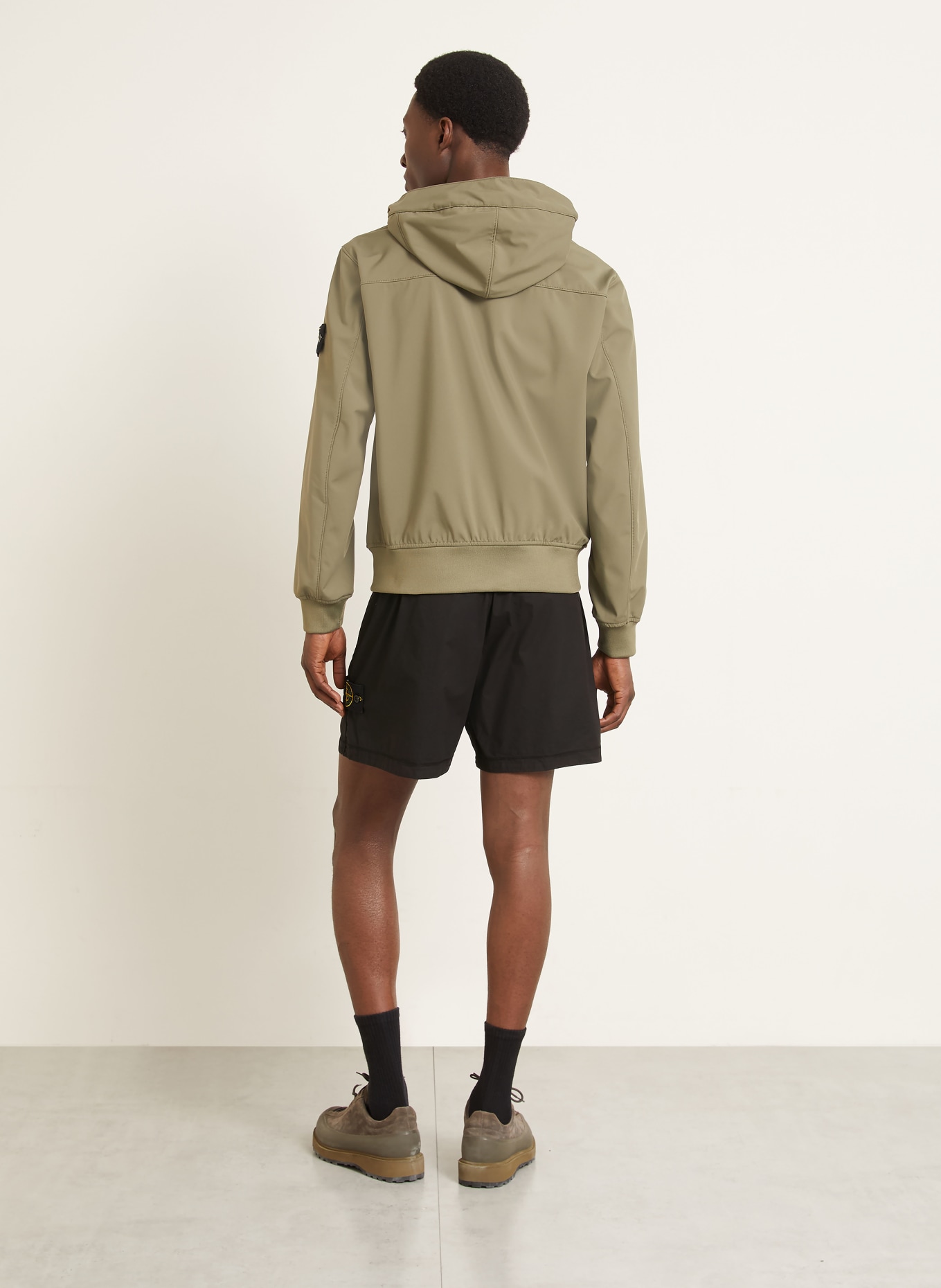 STONE ISLAND Shorts: SCHWARZ