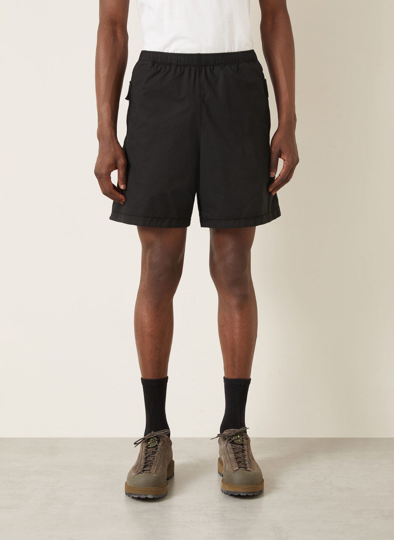 STONE ISLAND Shorts: SCHWARZ