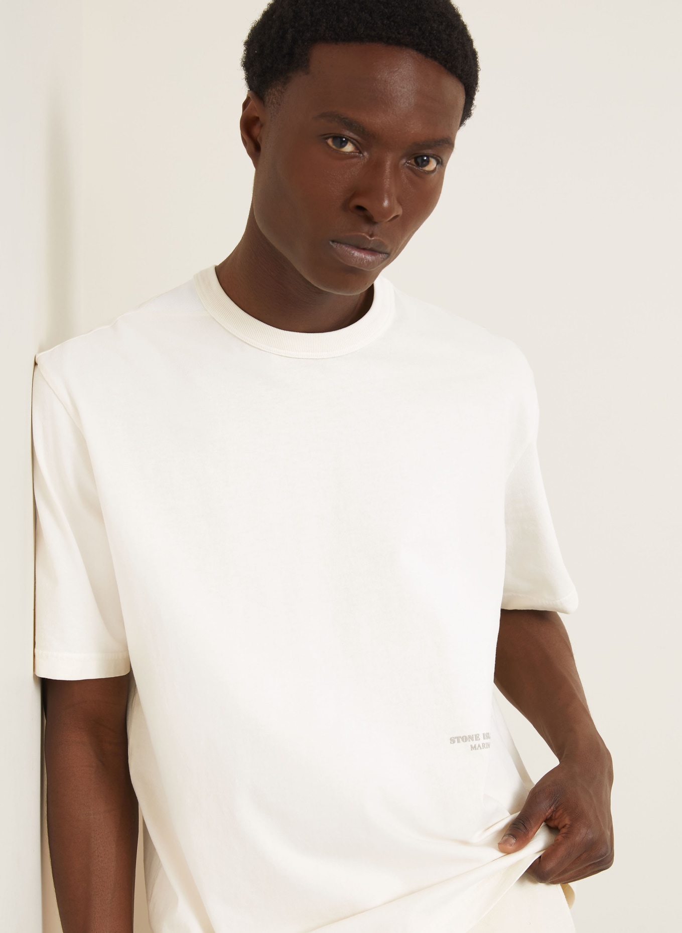STONE ISLAND T-shirt: CREAM
