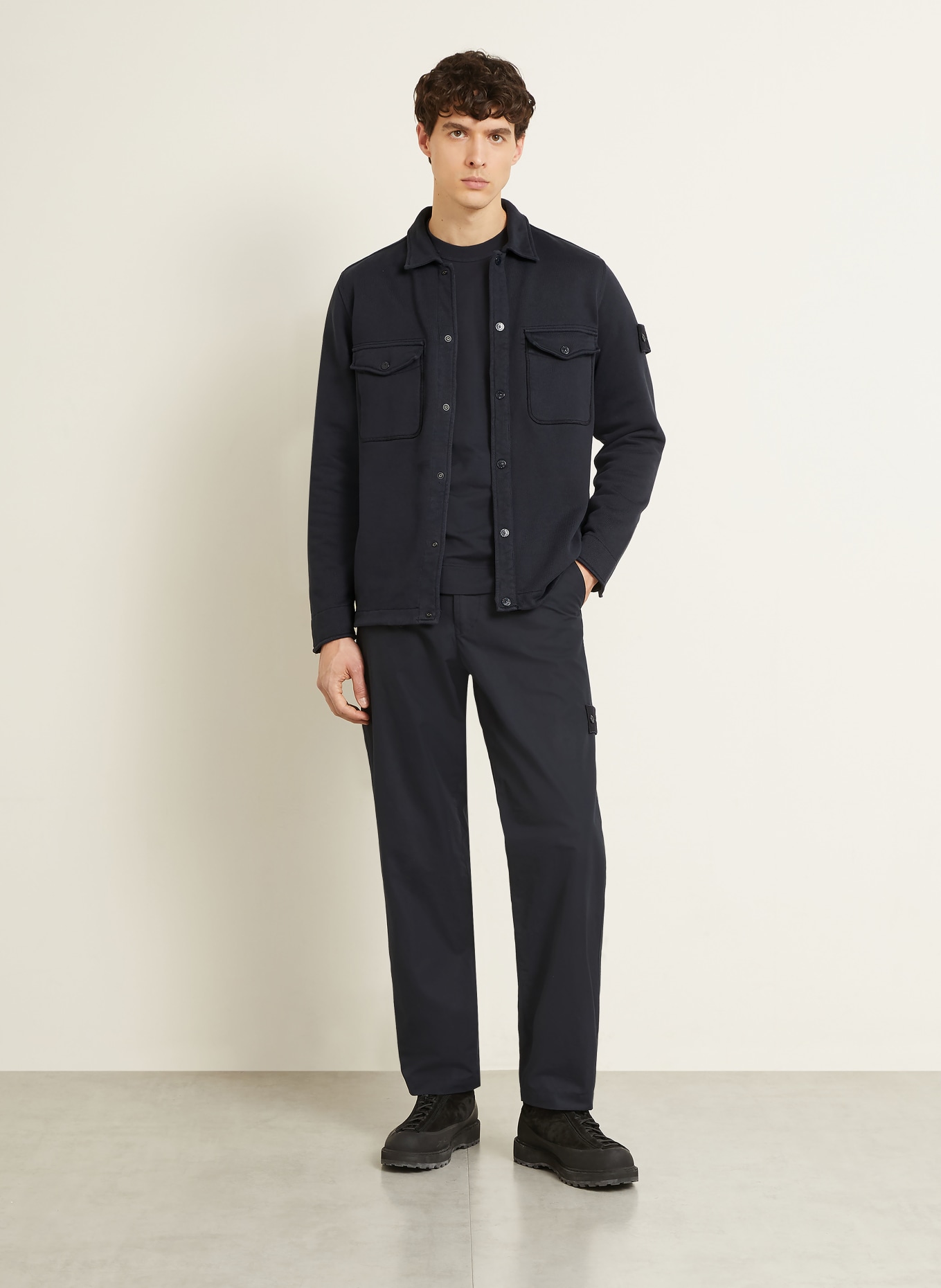 STONE ISLAND Veste sweat GHOST: BLEU FONCÉ