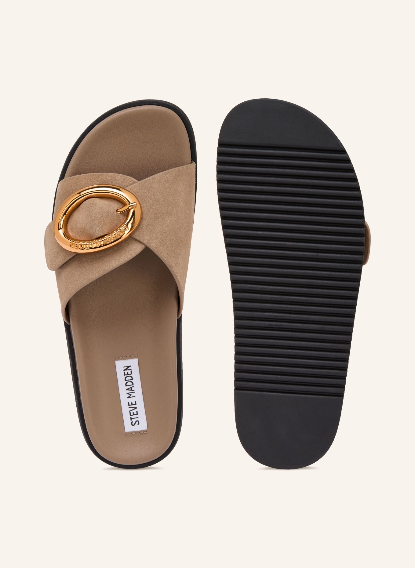 STEVE MADDEN Pantofle MISTIFY: BÉŽOVÁ / ZLATÁ