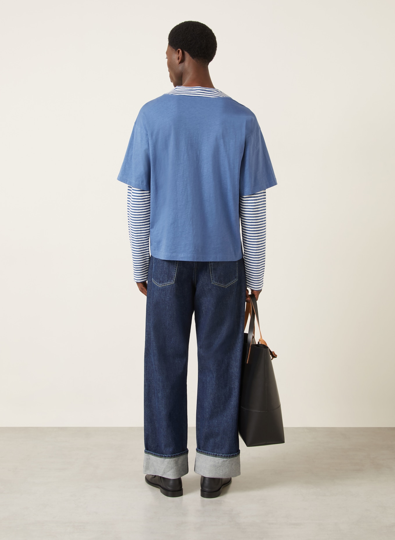 MARNI Long-sleeve shirt: BLUE / WHITE