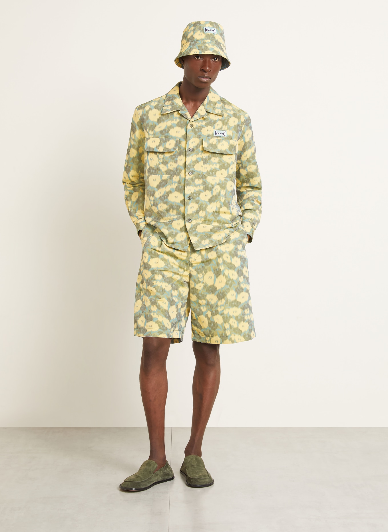 MARNI Shorts: GELB / GRAU / PETROL