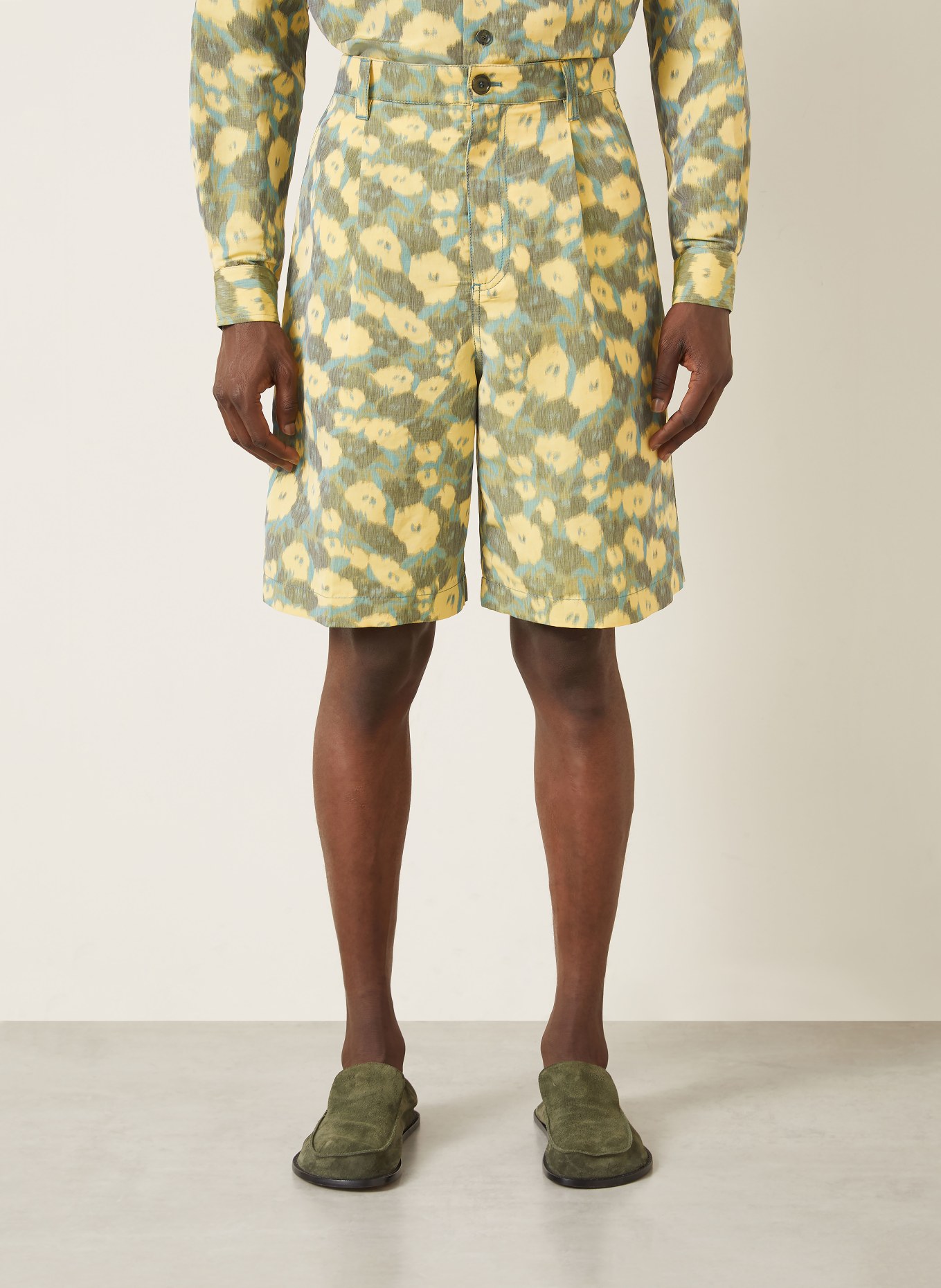 MARNI Shorts: GELB / GRAU / PETROL