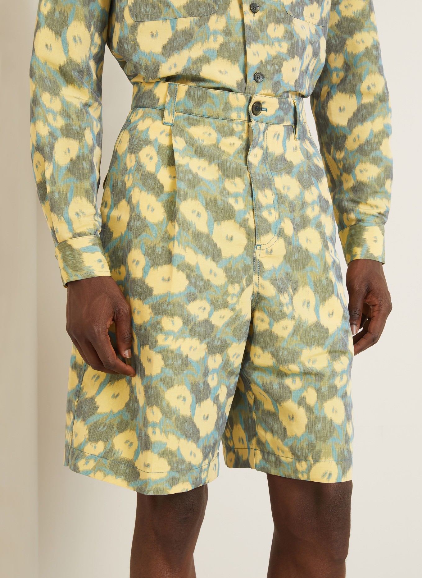 MARNI Shorts: GELB / GRAU / PETROL
