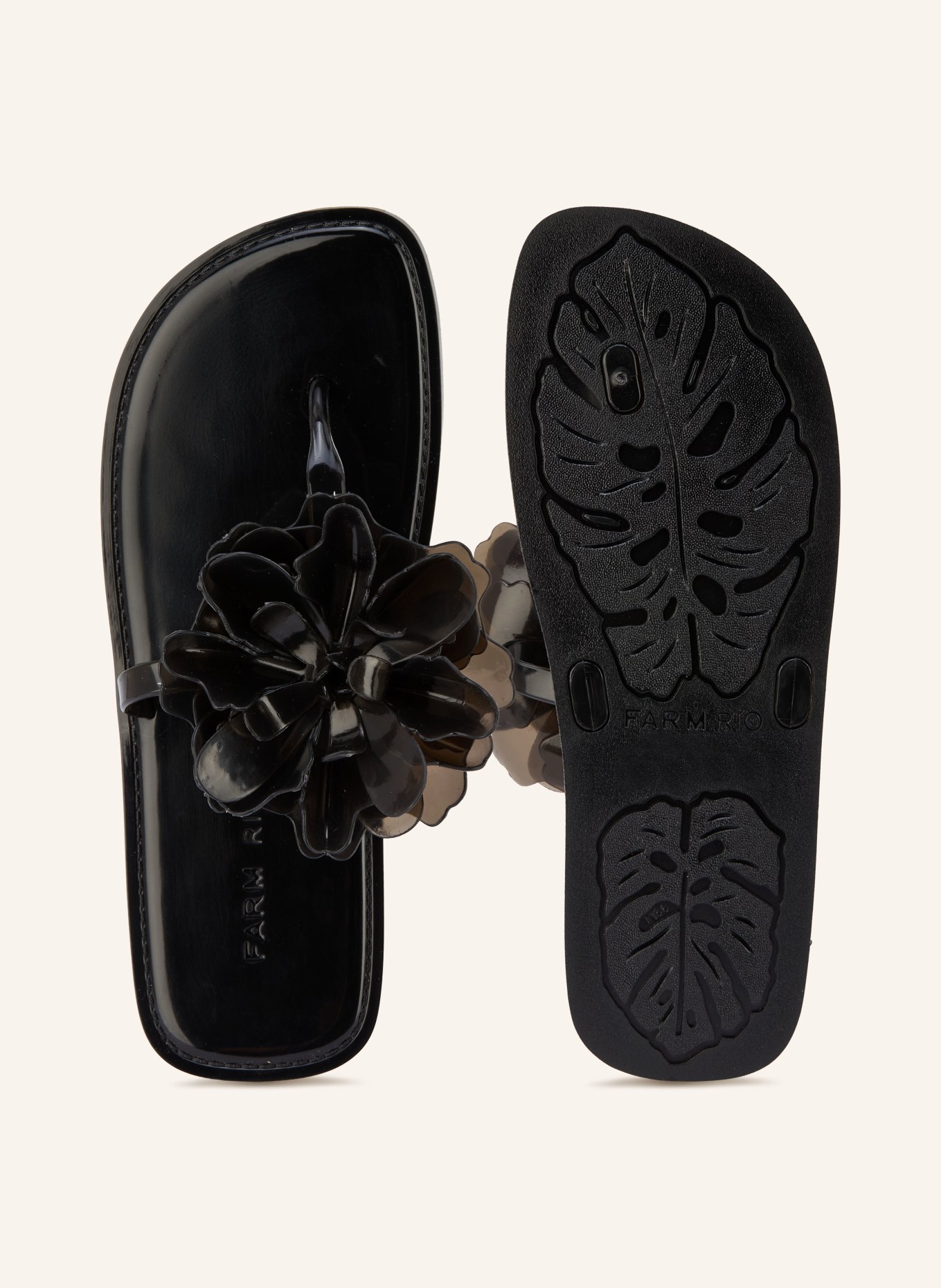 FARM RIO FLOWER JELLY Toe Separators: BLACK
