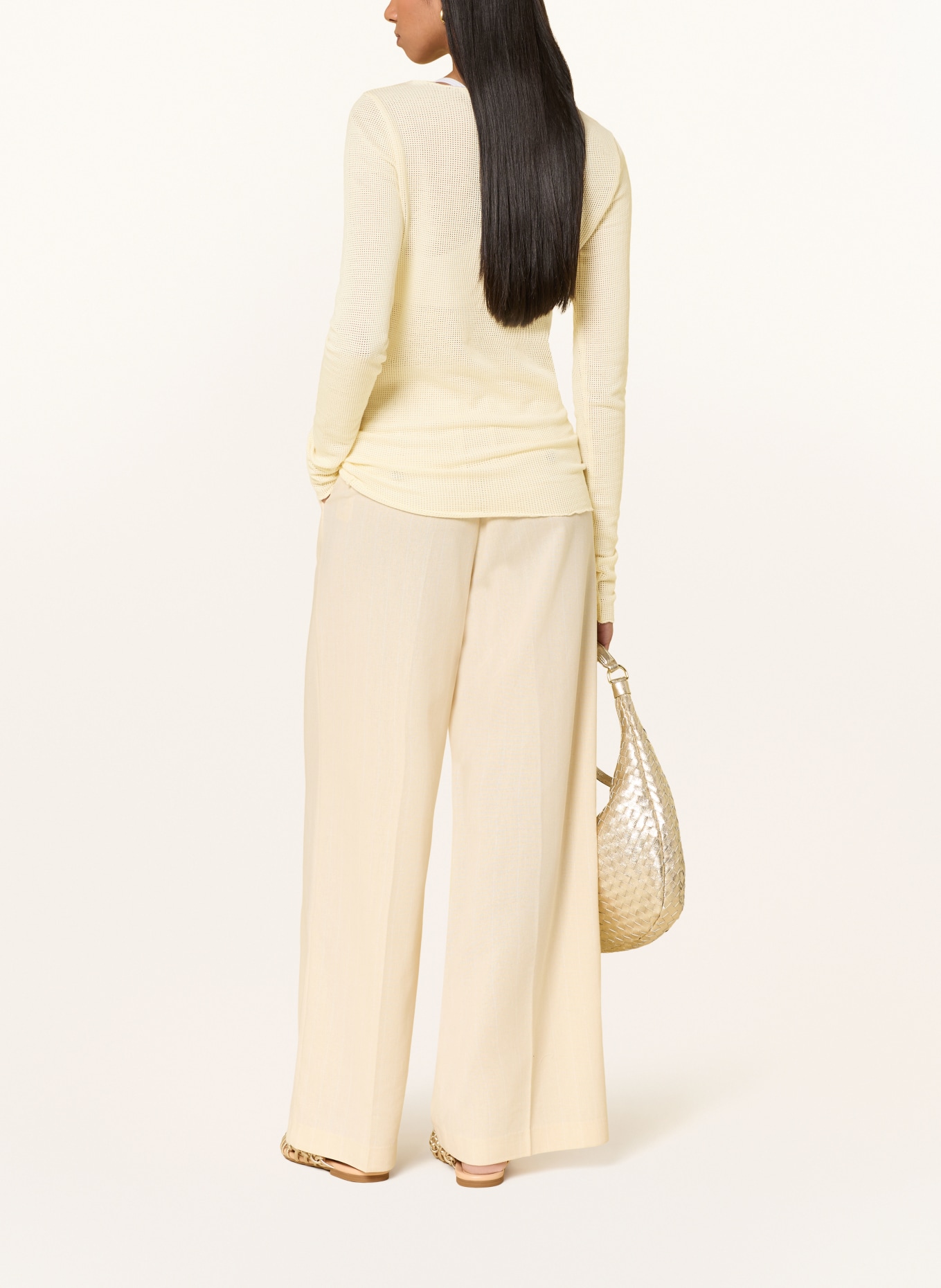 10DAYS Longsleeve aus Mesh: HELLGELB