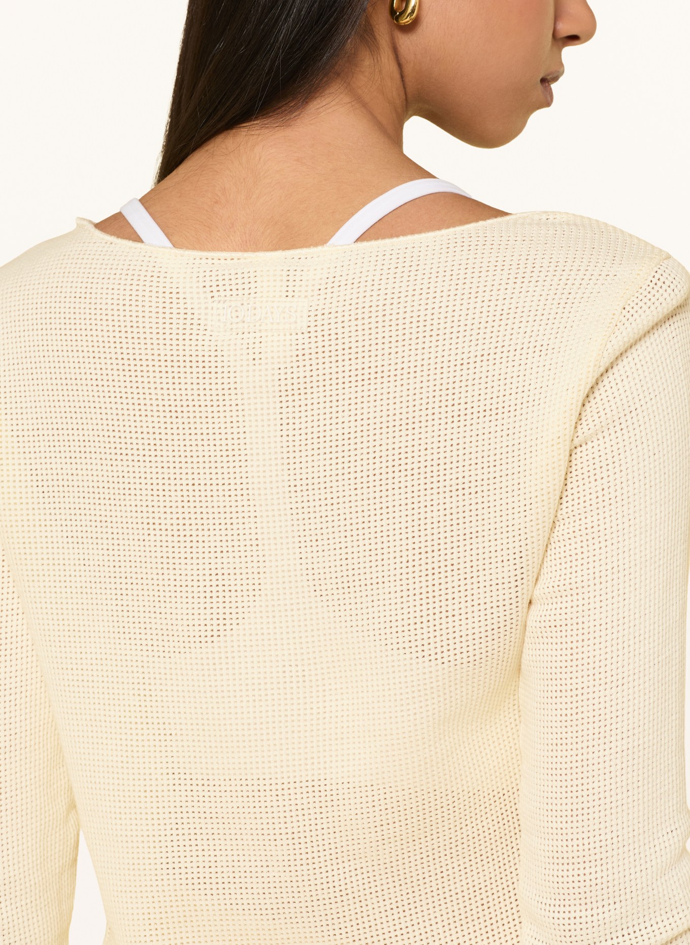 10DAYS Longsleeve aus Mesh: HELLGELB