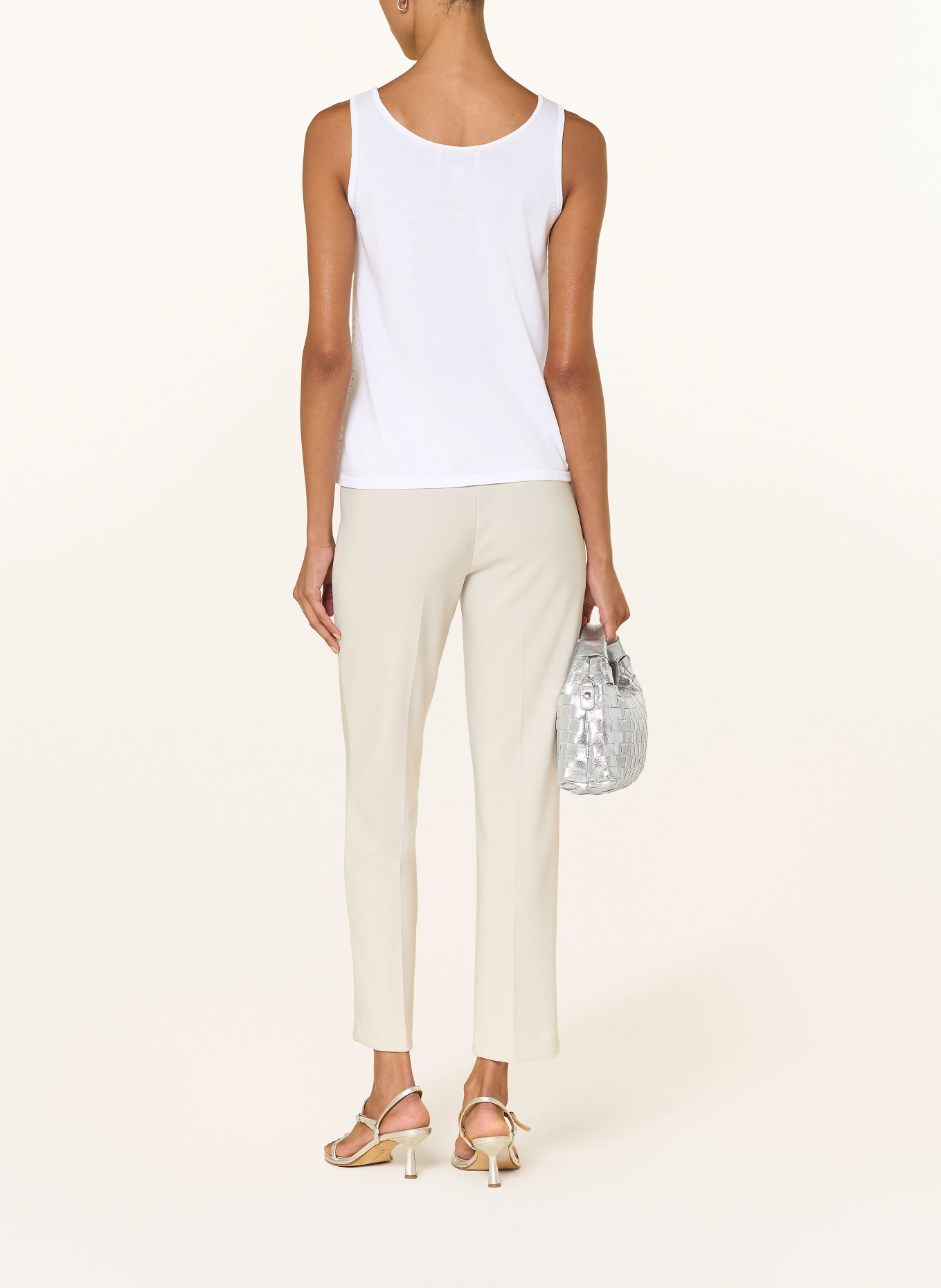 Joseph Ribkoff Pletený top s ozdobnými kamínky: KRÉMOVÁ