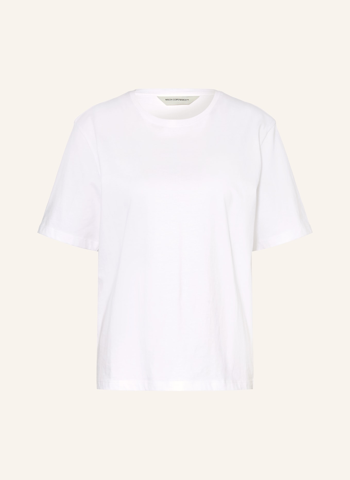 MSCH COPENHAGEN T-shirt MSCHJEANITTA: BLANC / ROSE FUCHSIA / ORANGE CLAIR