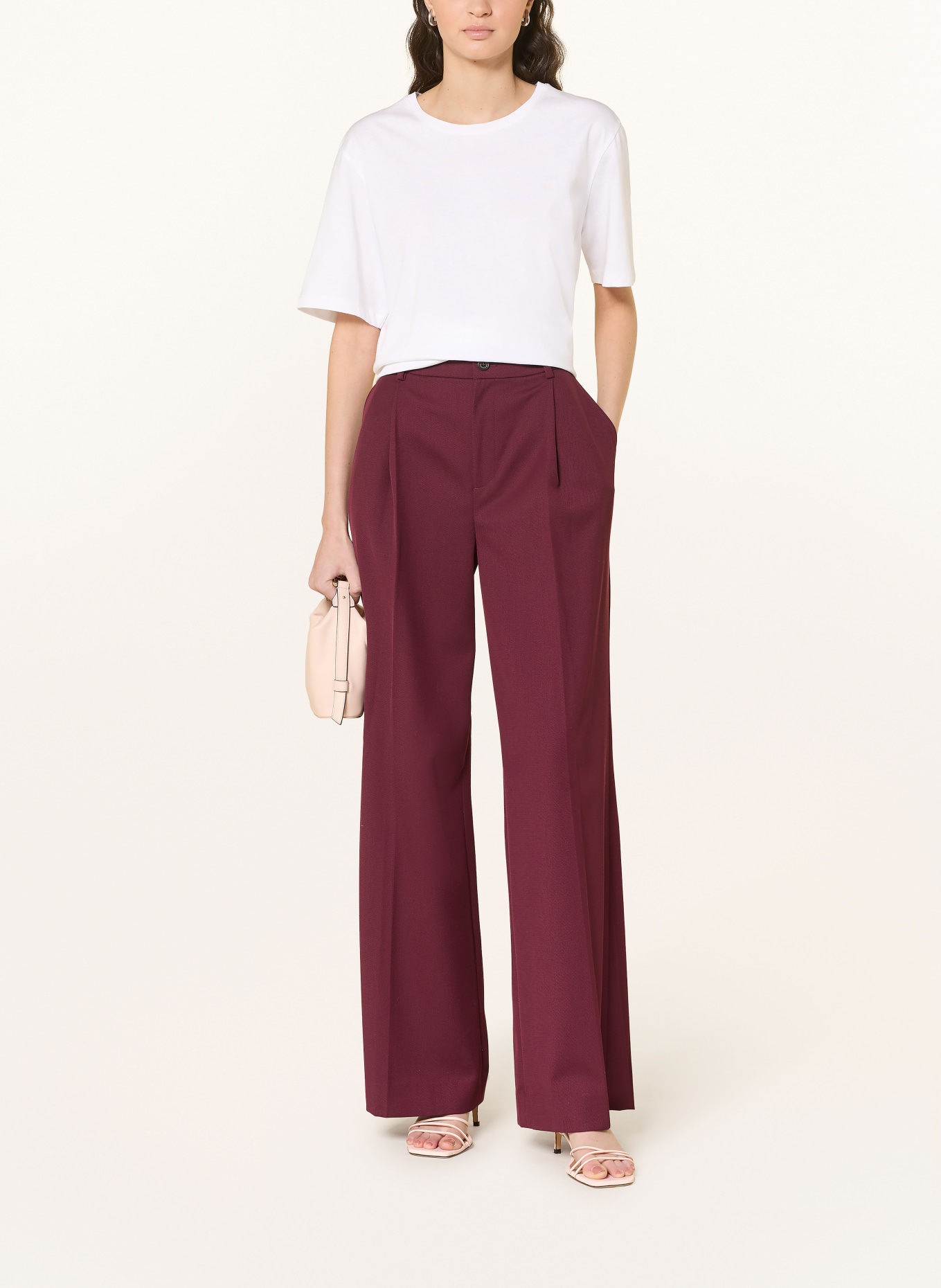MSCH COPENHAGEN T-shirt MSCHJEANITTA: BLANC / ROSE FUCHSIA / ORANGE CLAIR