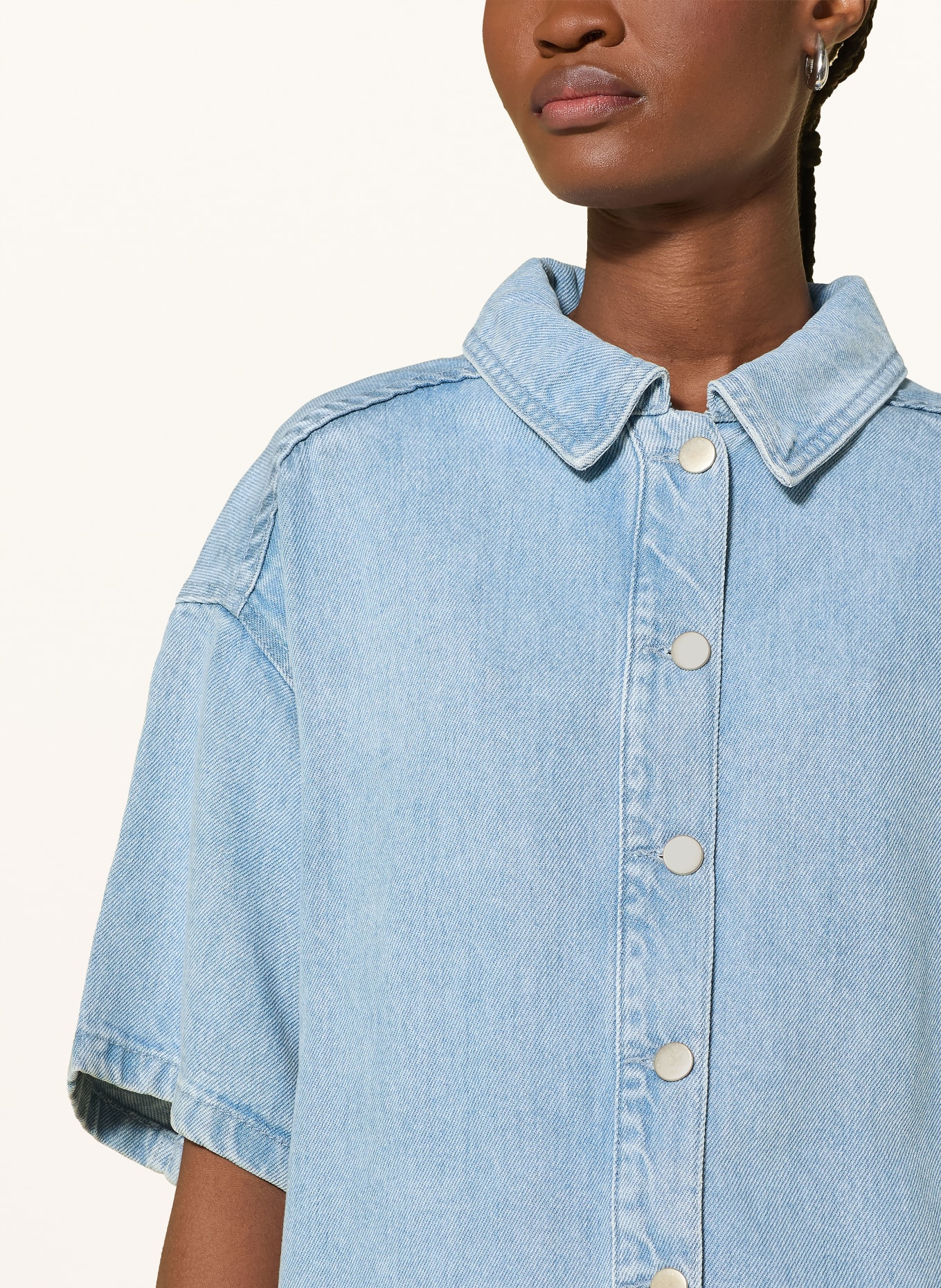 MSCH COPENHAGEN Denim Blouse MSCHSAPHINA: LIGHT BLUE