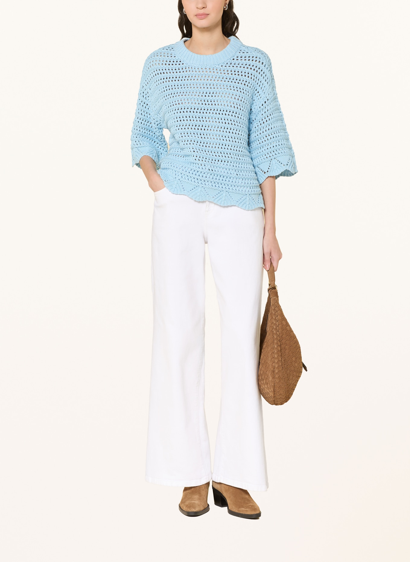 MSCH COPENHAGEN MSCHTABITHA FAIRYN Knit Sweatshirt: LIGHT BLUE