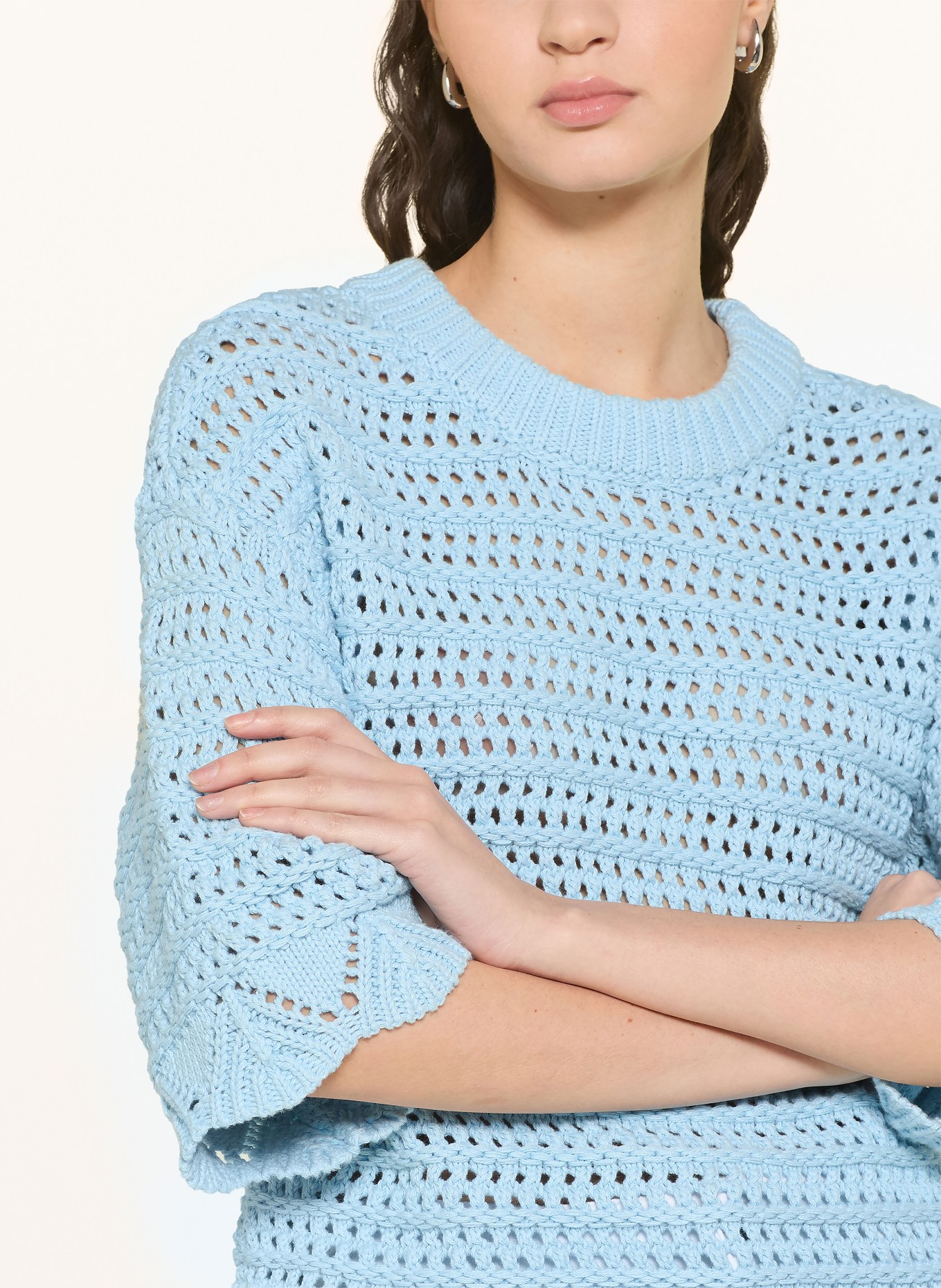 MSCH COPENHAGEN MSCHTABITHA FAIRYN Knit Sweatshirt: LIGHT BLUE