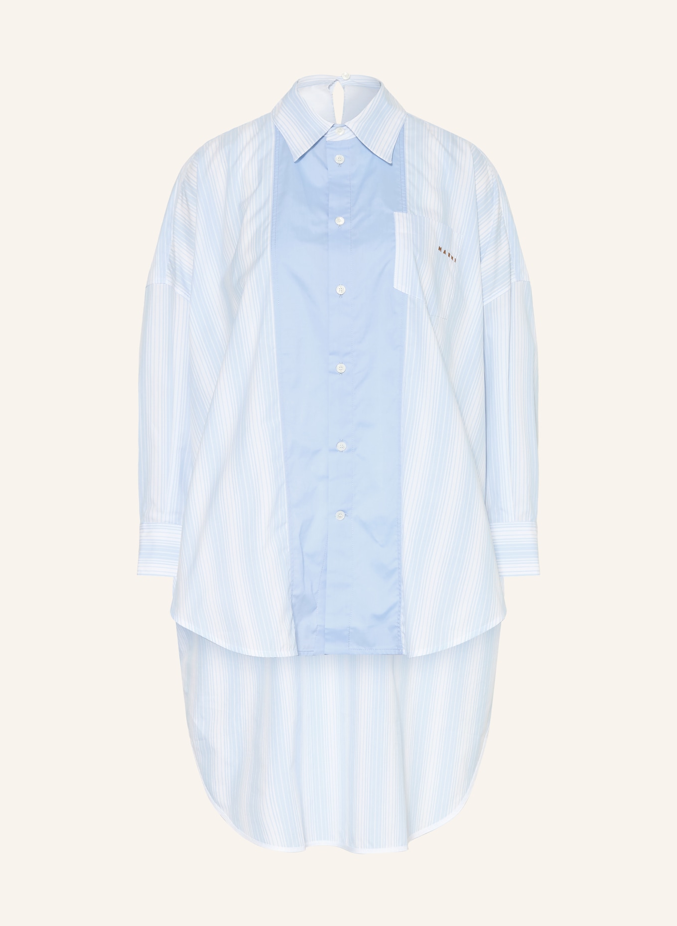 MARNI Bluzka w stylu oversize: JASNONIEBIESKI / SZARONIEBIESKI / BIAŁY