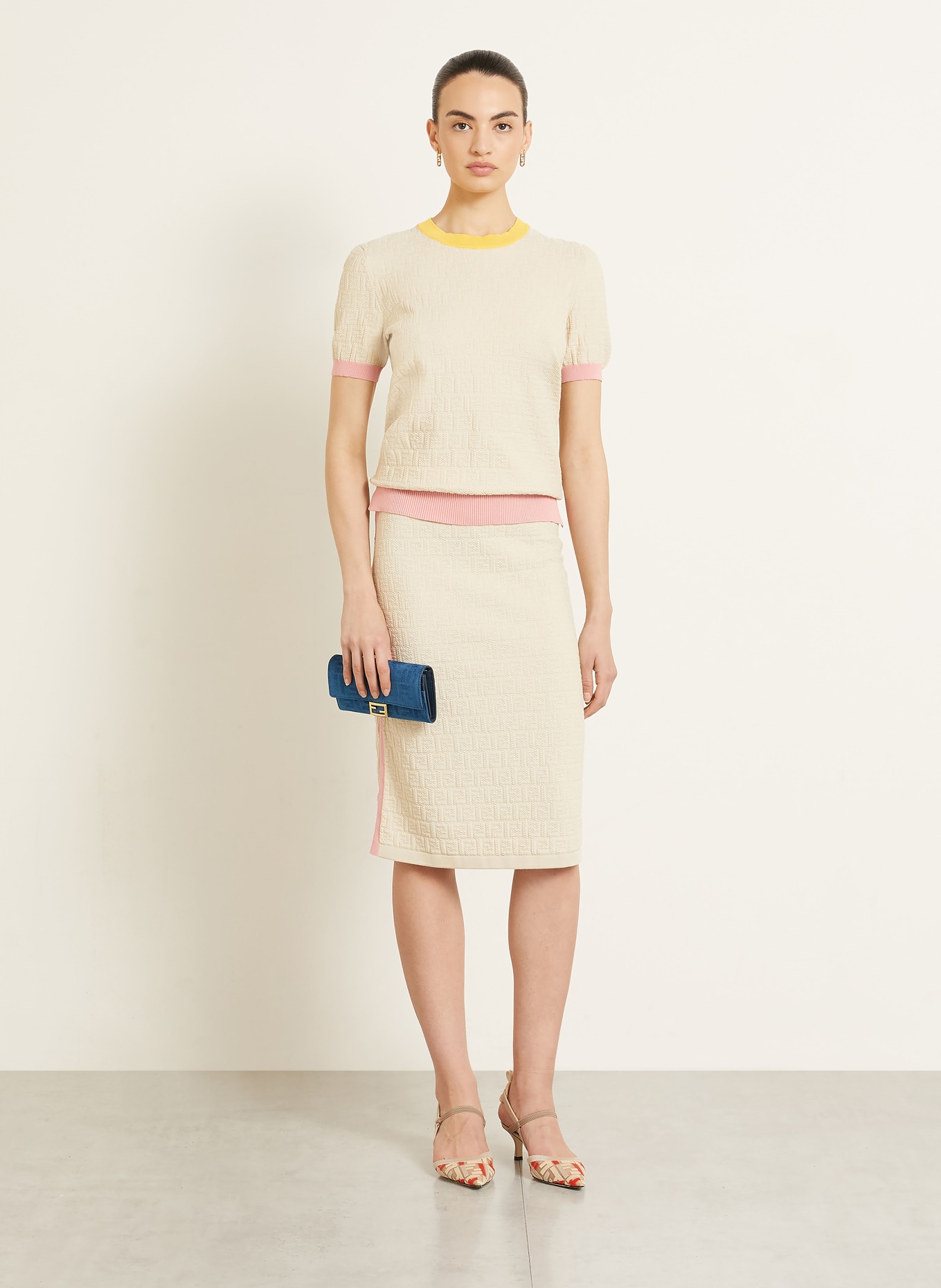 FENDI Portemonnee om om te hangen: BLAUW / GOUD