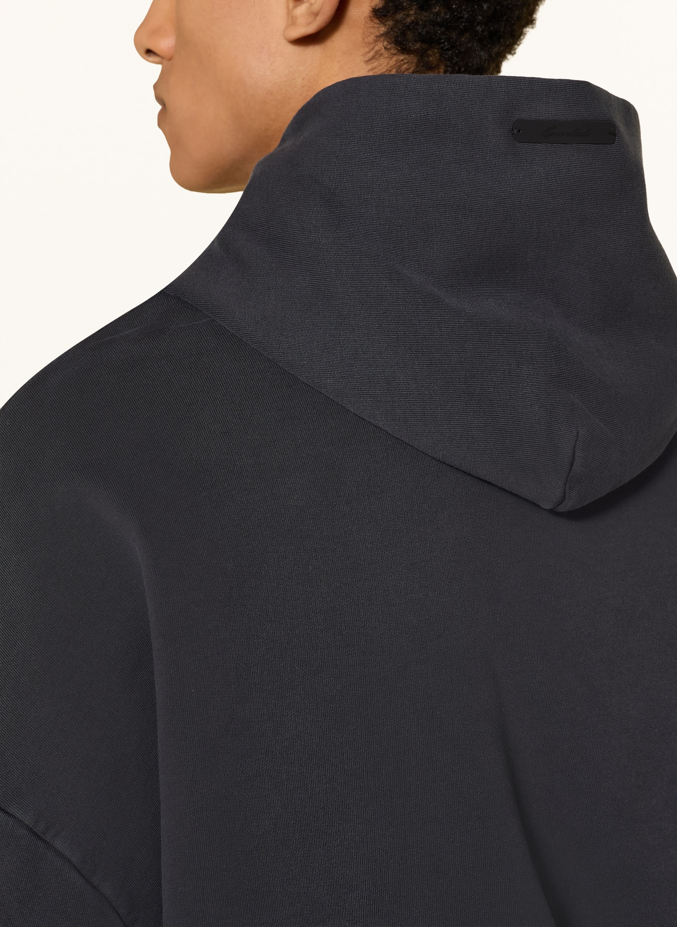 ESSENTIALS - FEAR OF GOD Oversized-Hoodie: SCHWARZ / BEIGE